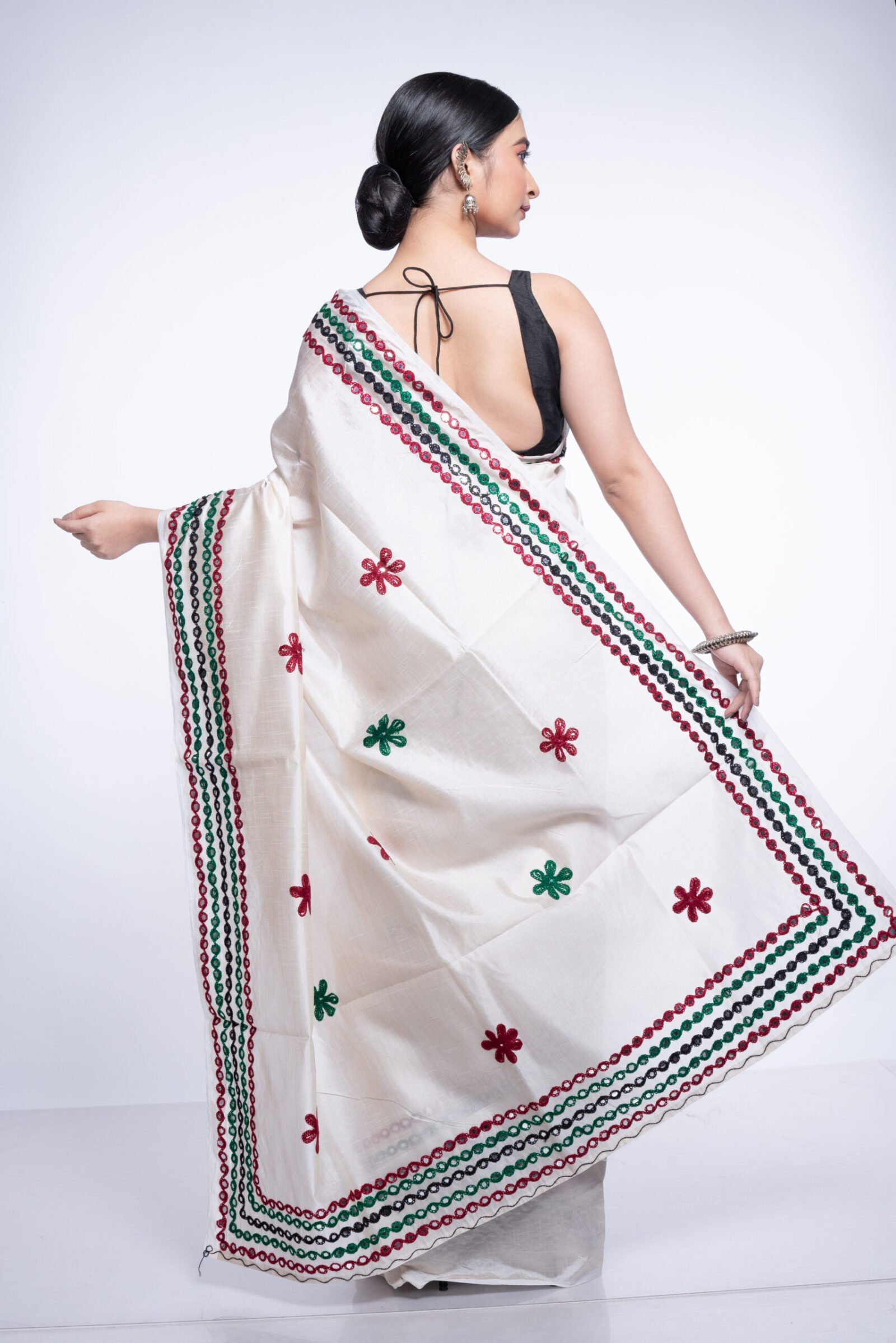 Designer 'Mirror Mystique' Tussar - Image 2