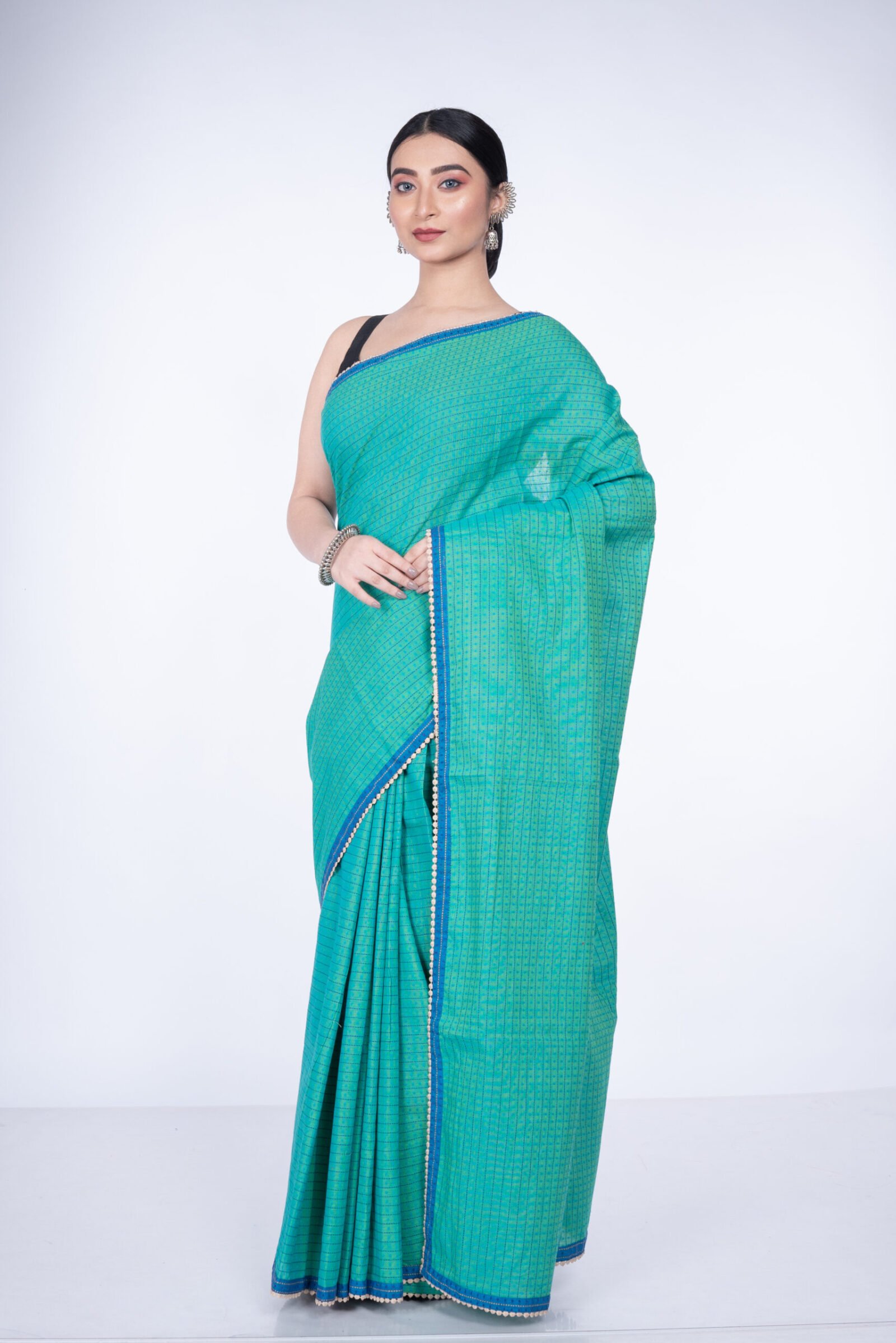 Applique 'Mystique Teal' Cotton
