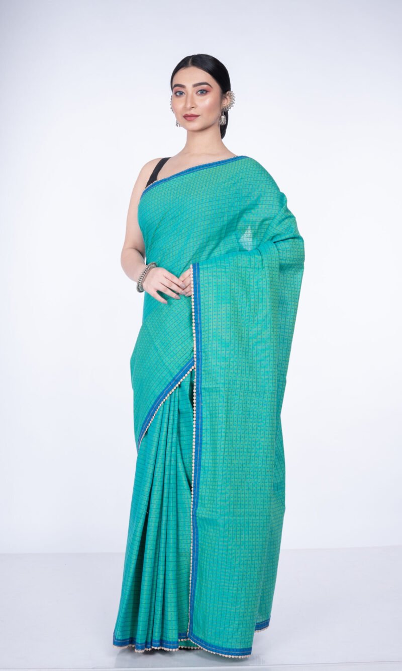 Applique 'Mystique Teal' Cotton