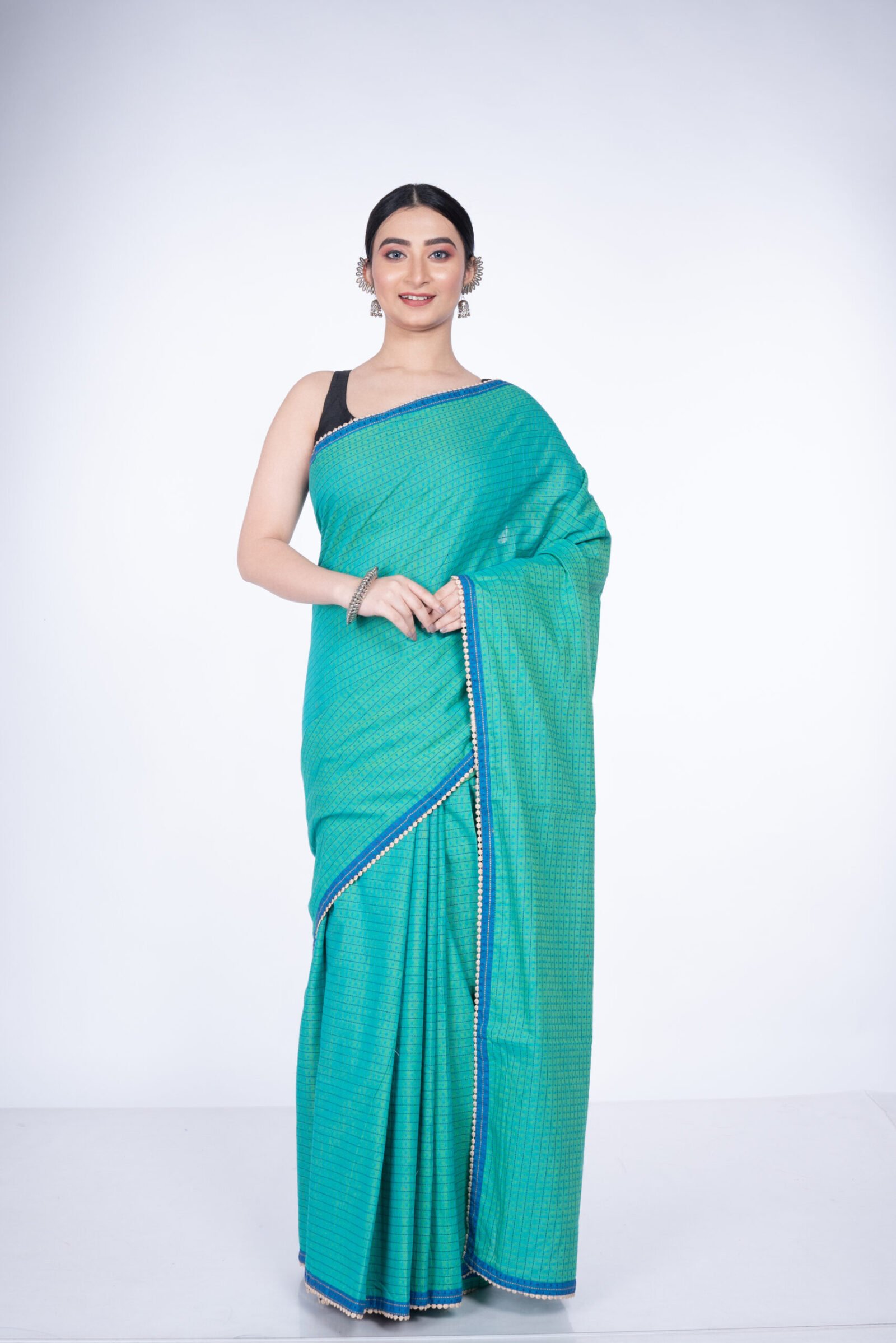 Applique 'Mystique Teal' Cotton - Image 3