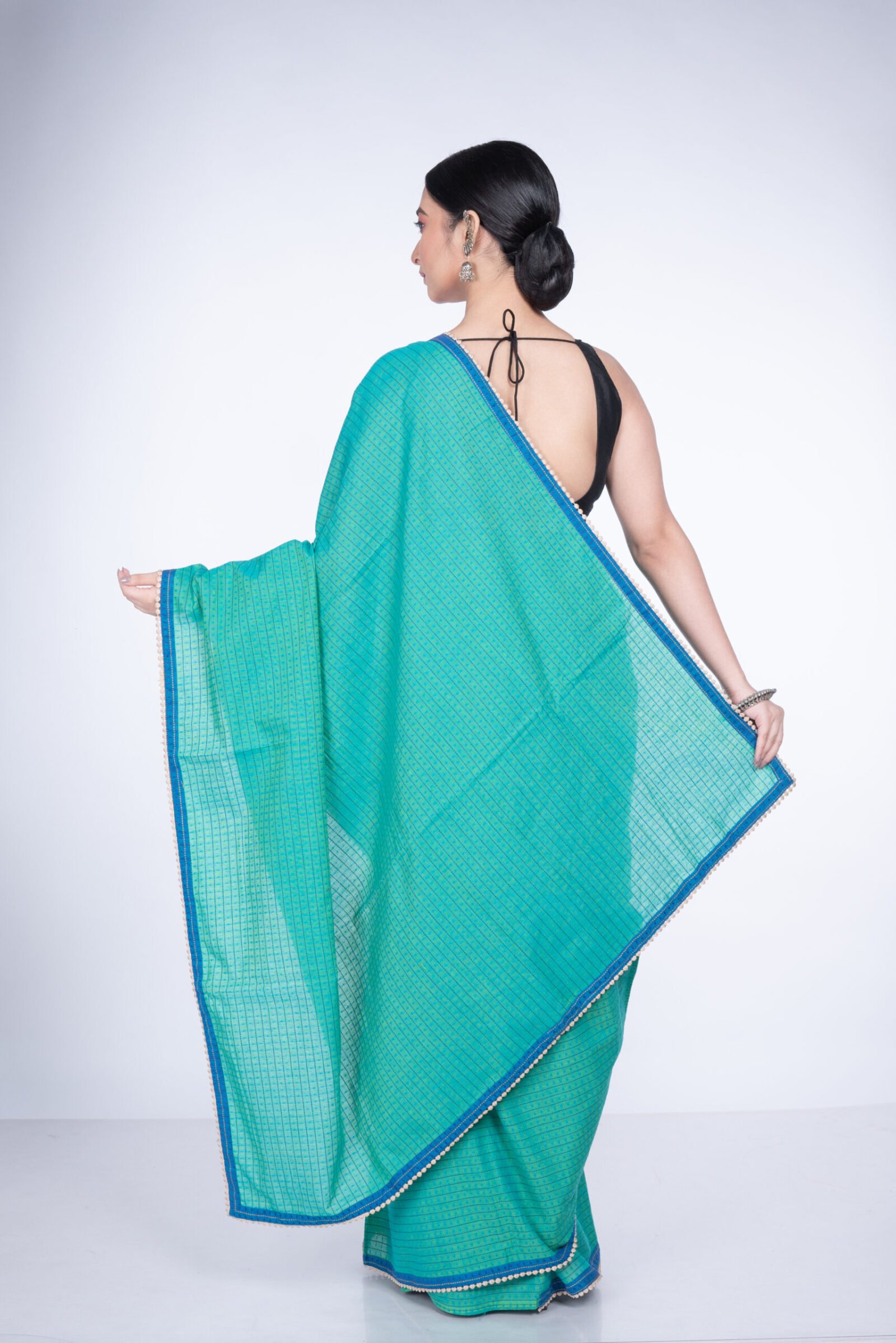 Applique 'Mystique Teal' Cotton - Image 2