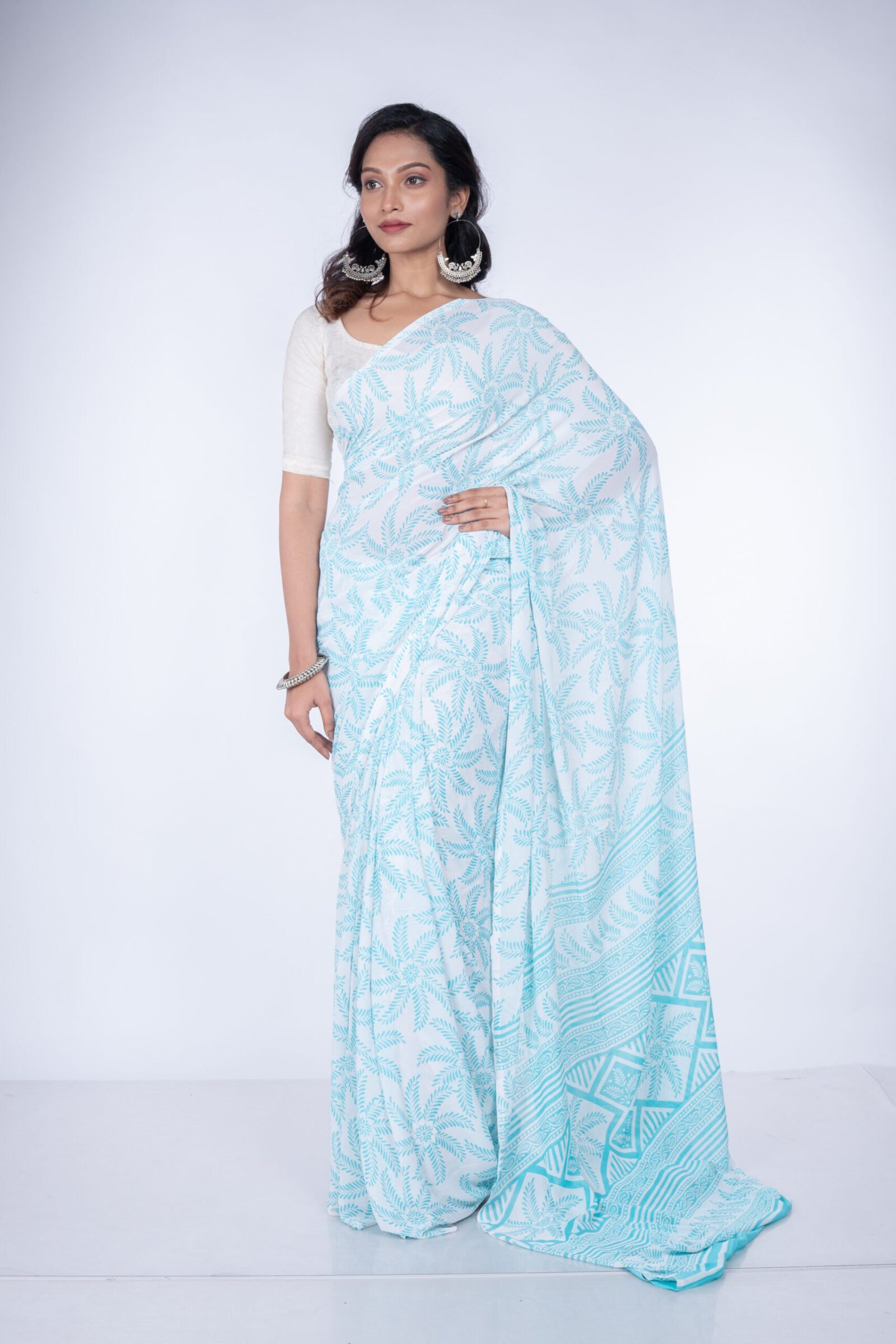 'Turquoise Dignity' Chiffon - Image 4