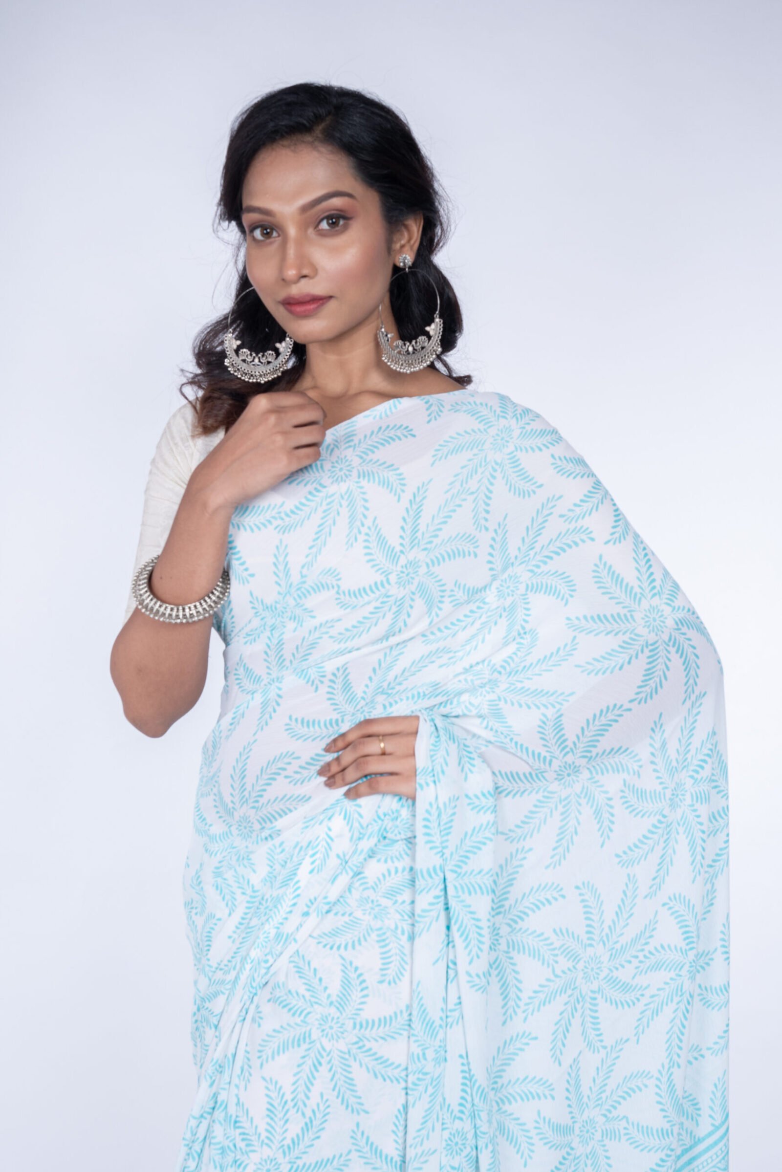 'Turquoise Dignity' Chiffon - Image 3