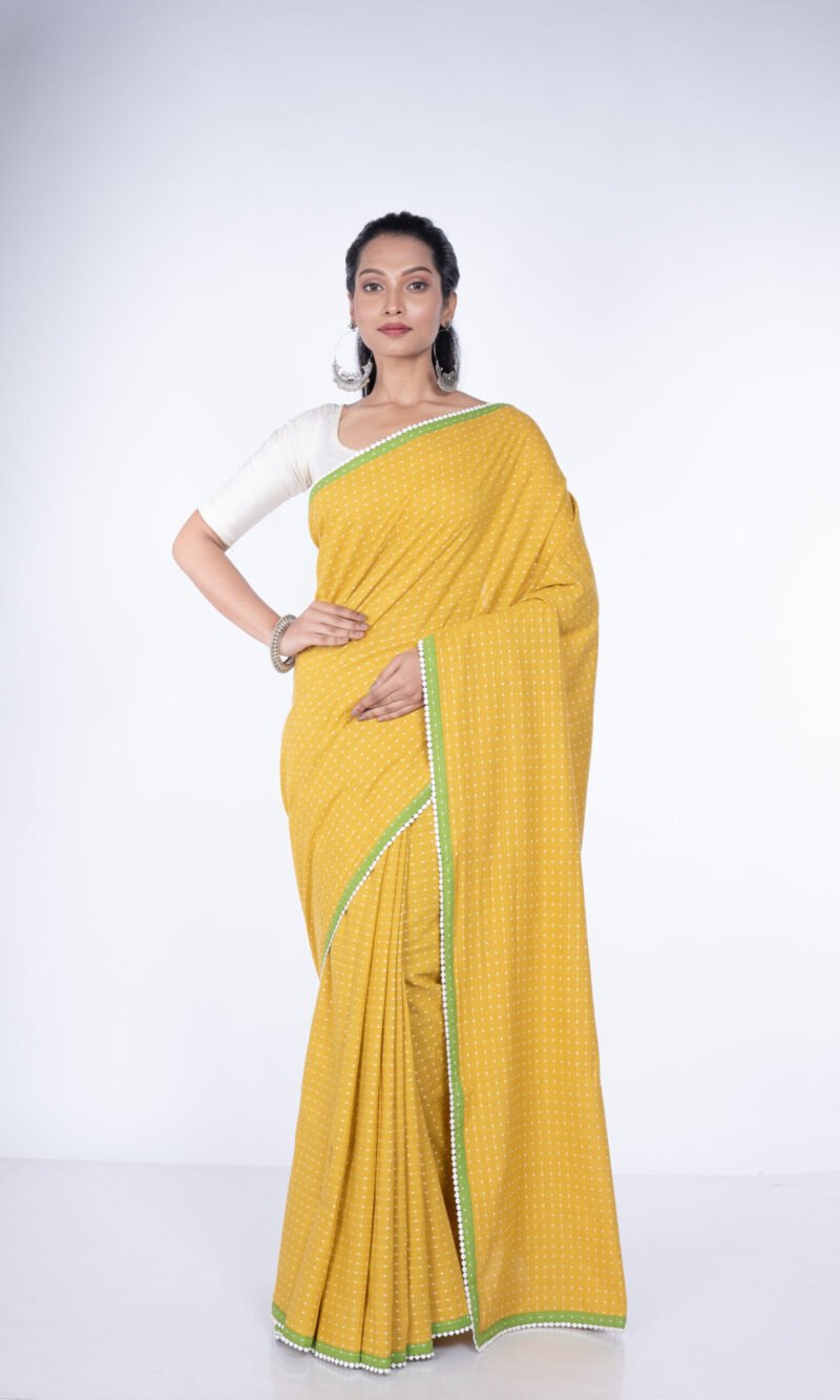 Applique 'Mustard Charm' Cotton