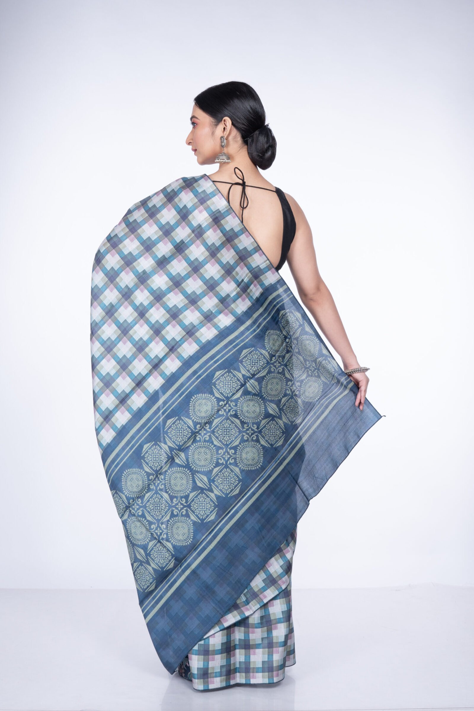 "Garden Grid" Silk - Image 3