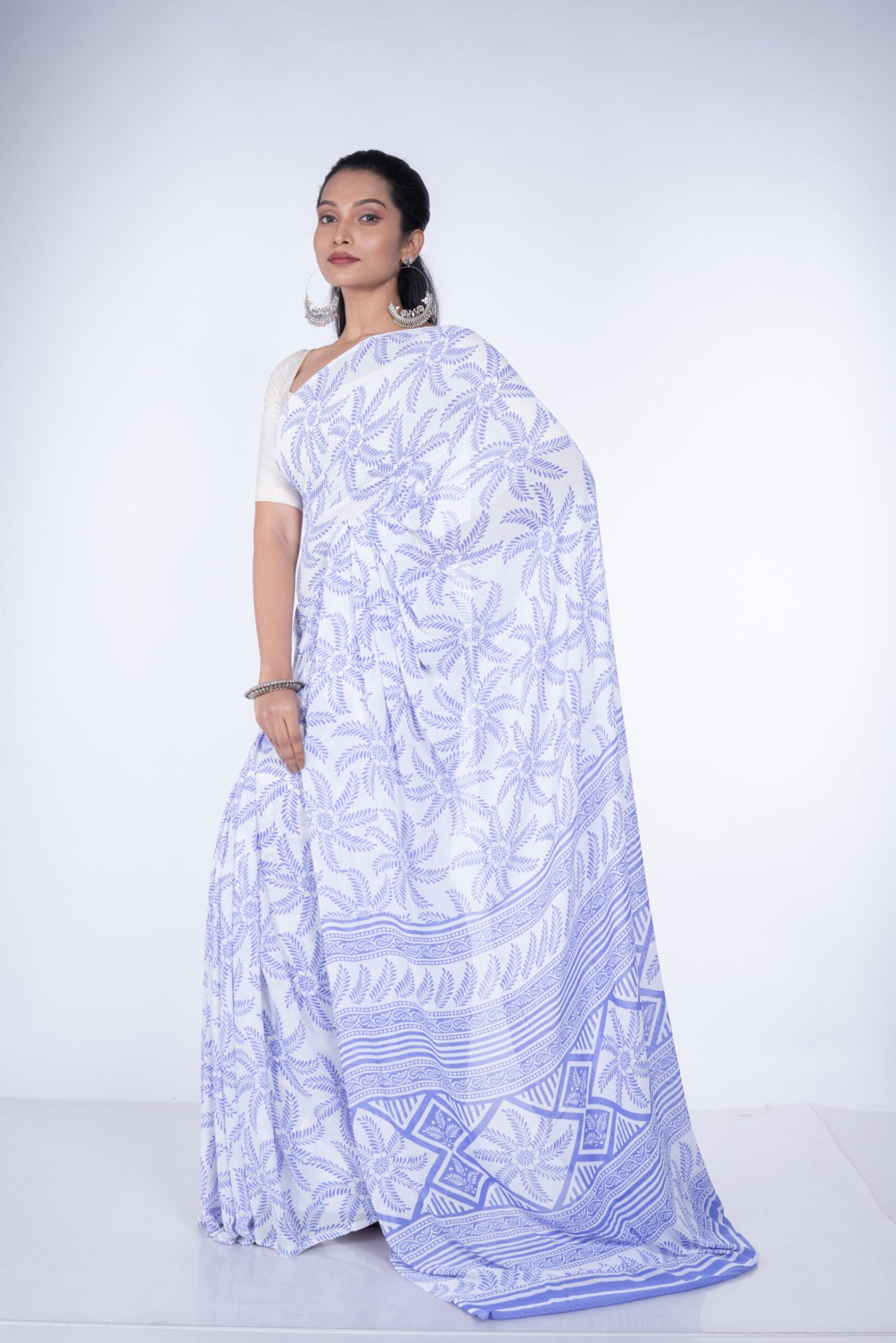 'Noble Navy' Chiffon