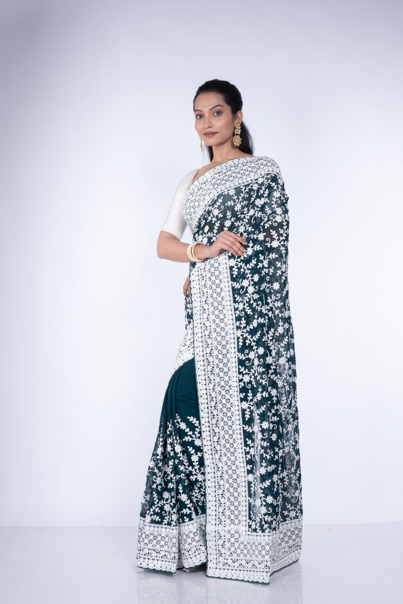 Chikan 'Emerald Essence' Georgette