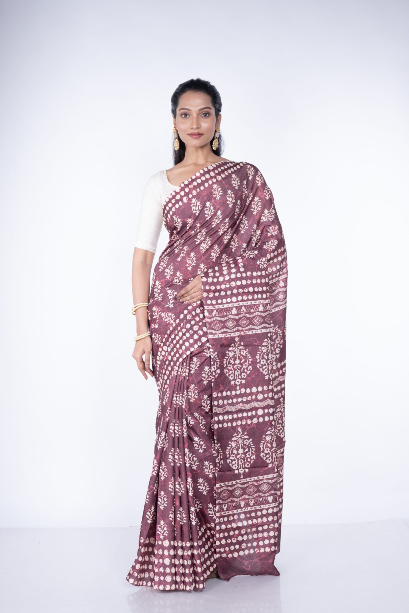 'Sandstone Grace' Manipuri Silk