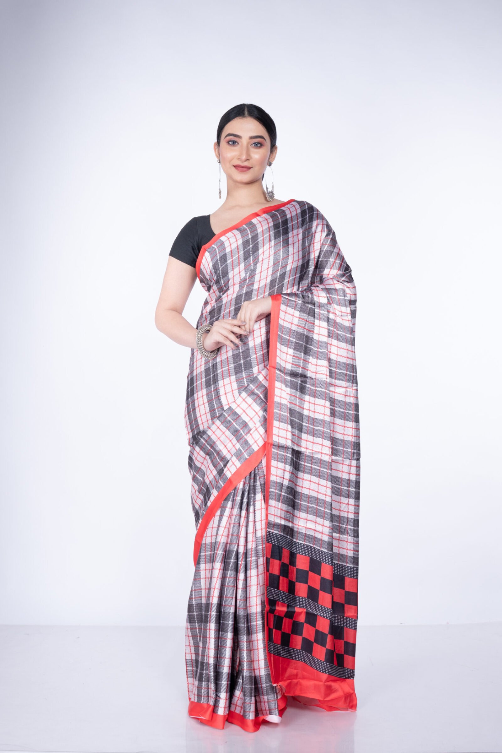 'Scarlet Gridlock' Silk - Image 2