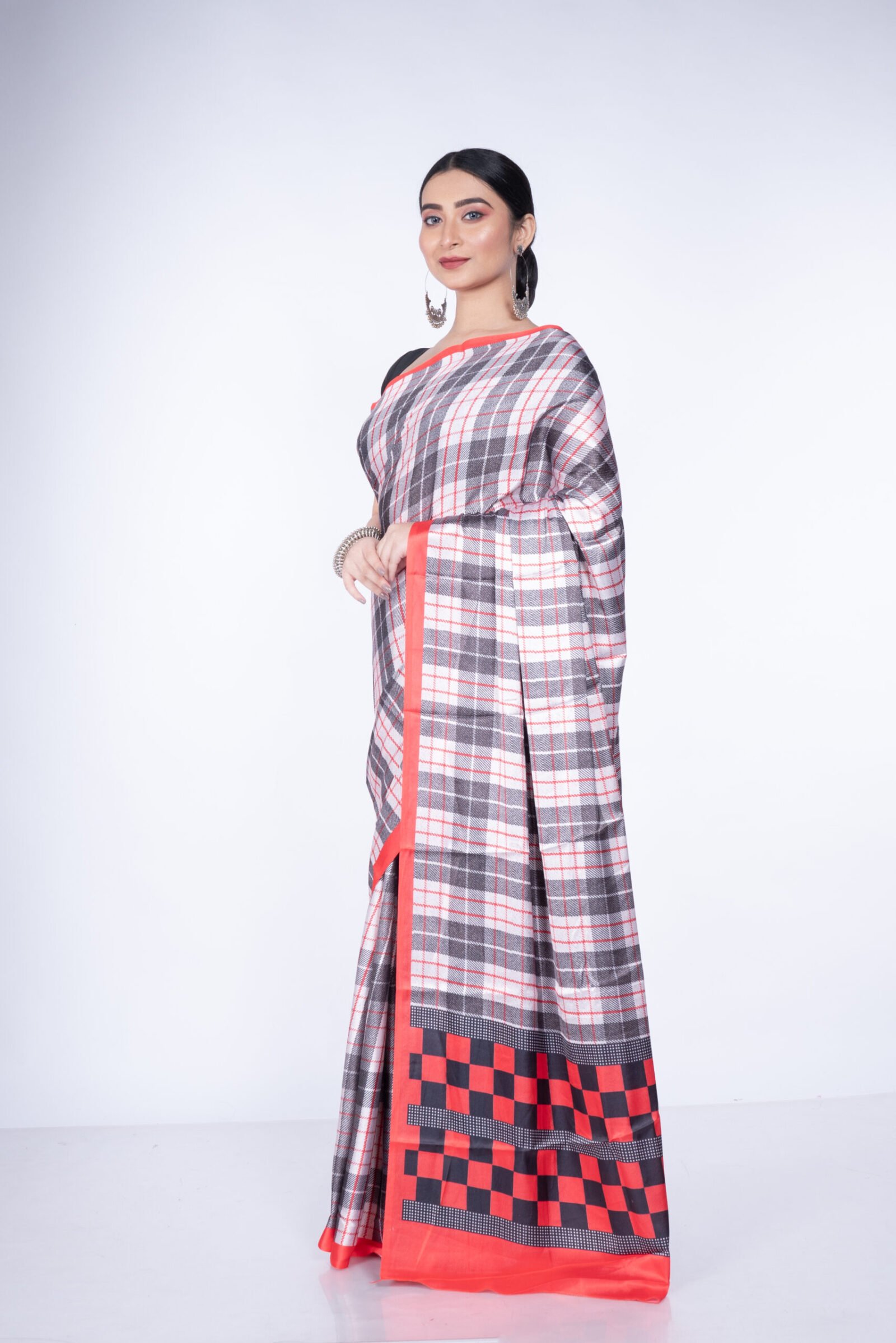 'Scarlet Gridlock' Silk