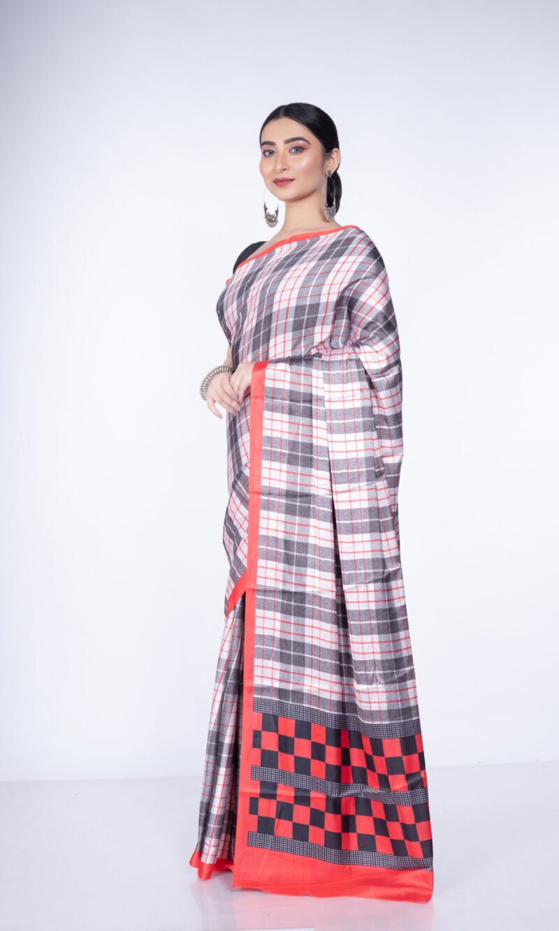 'Scarlet Gridlock' Silk