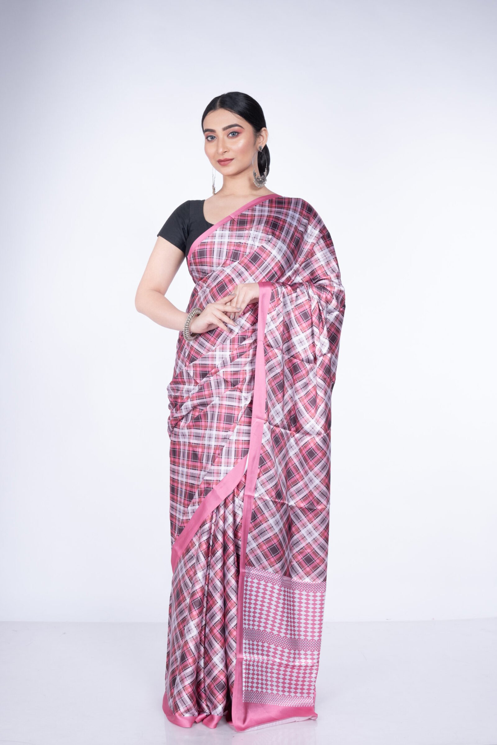 'Cherryblossom Checkmate' Silk