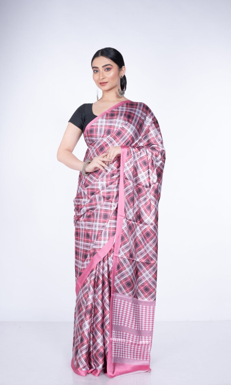 'Cherryblossom Checkmate' Silk