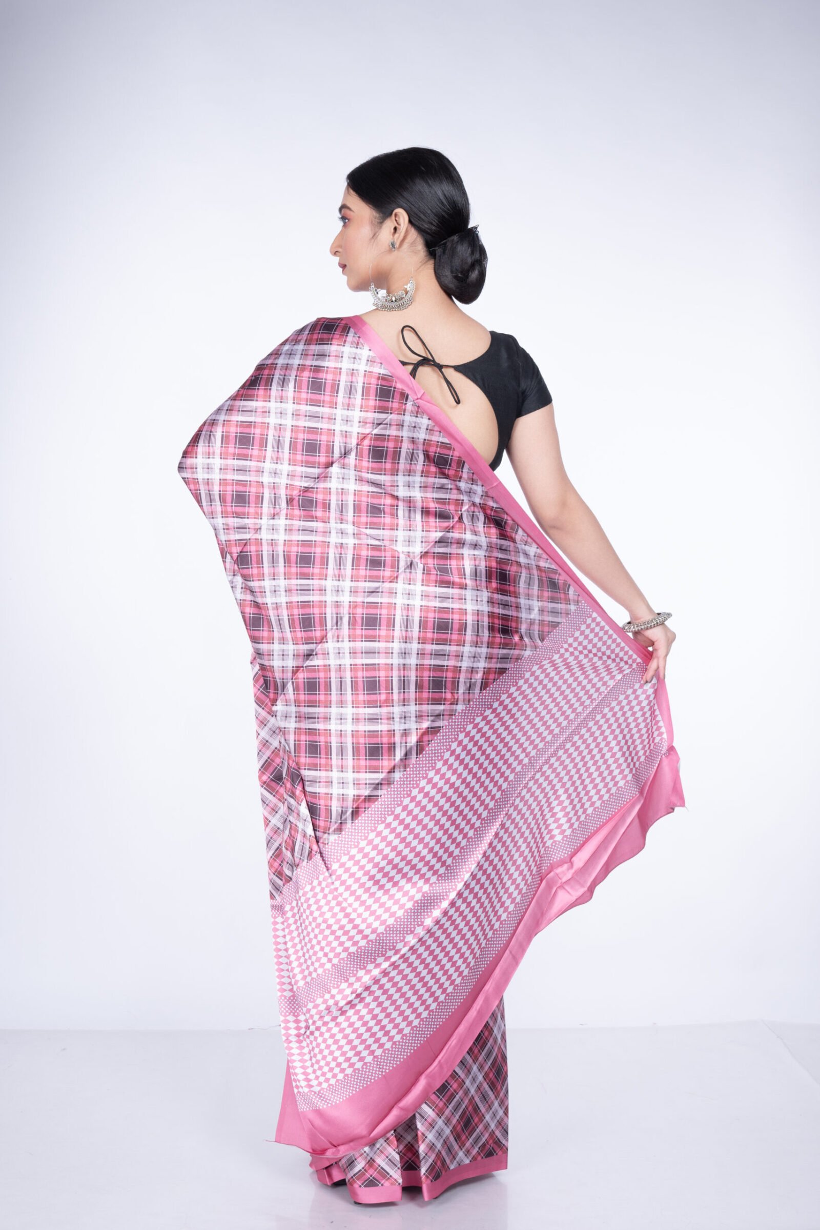 'Cherryblossom Checkmate' Silk - Image 2