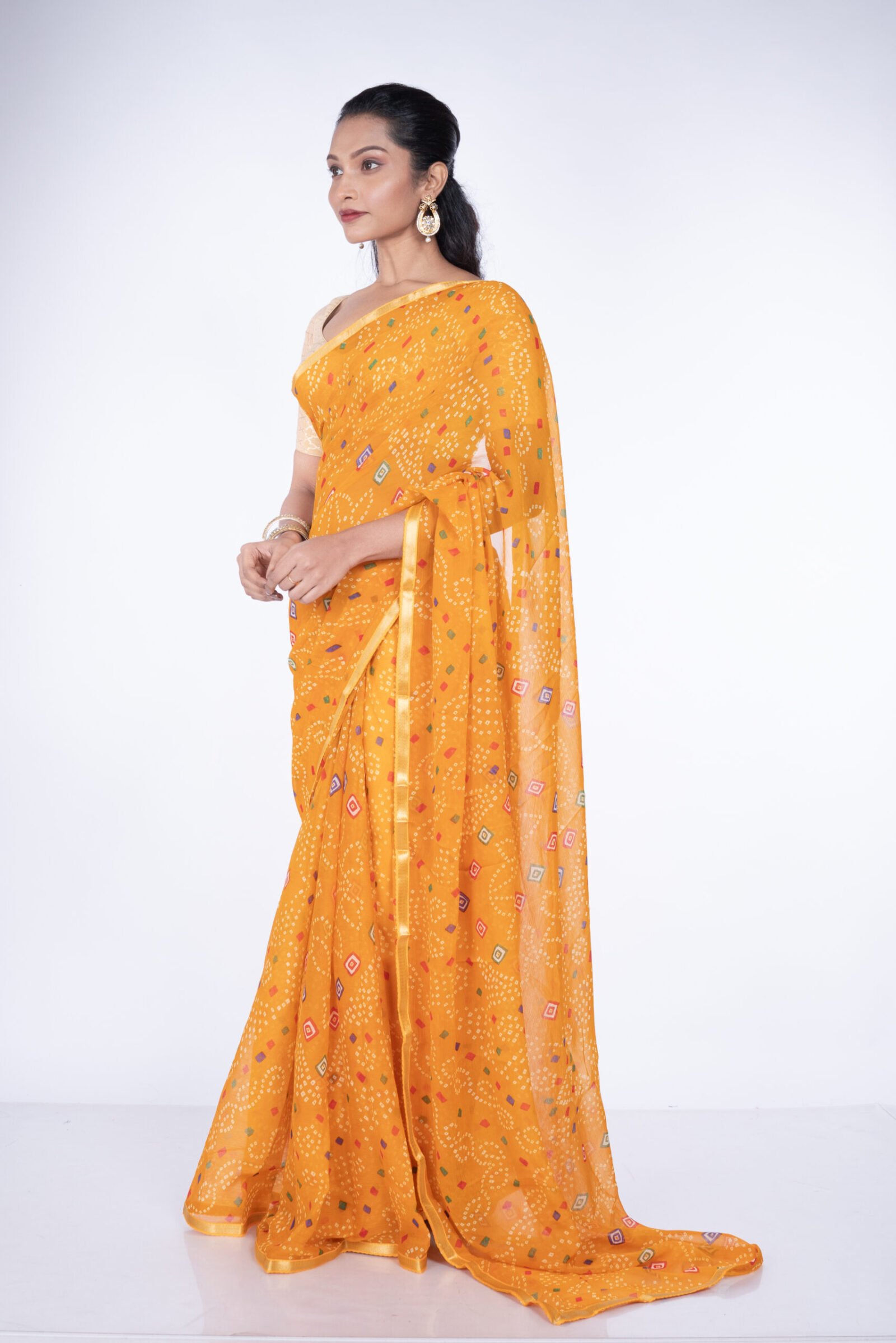 Bandhani 'Sunny Meadow' Chiffon