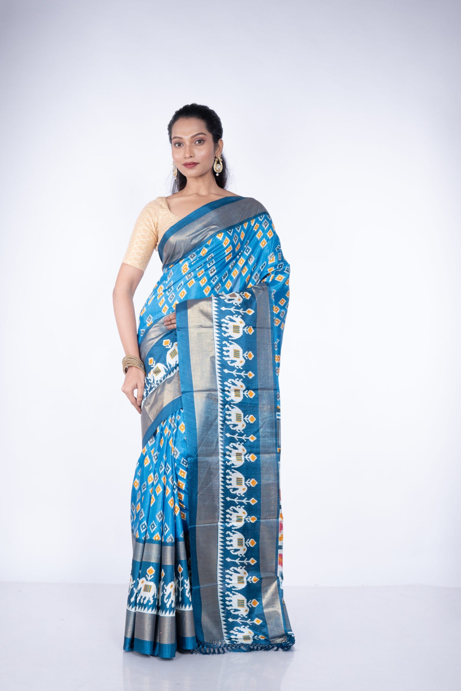 "Cobalt Heritage" Cotton Silk - Image 4