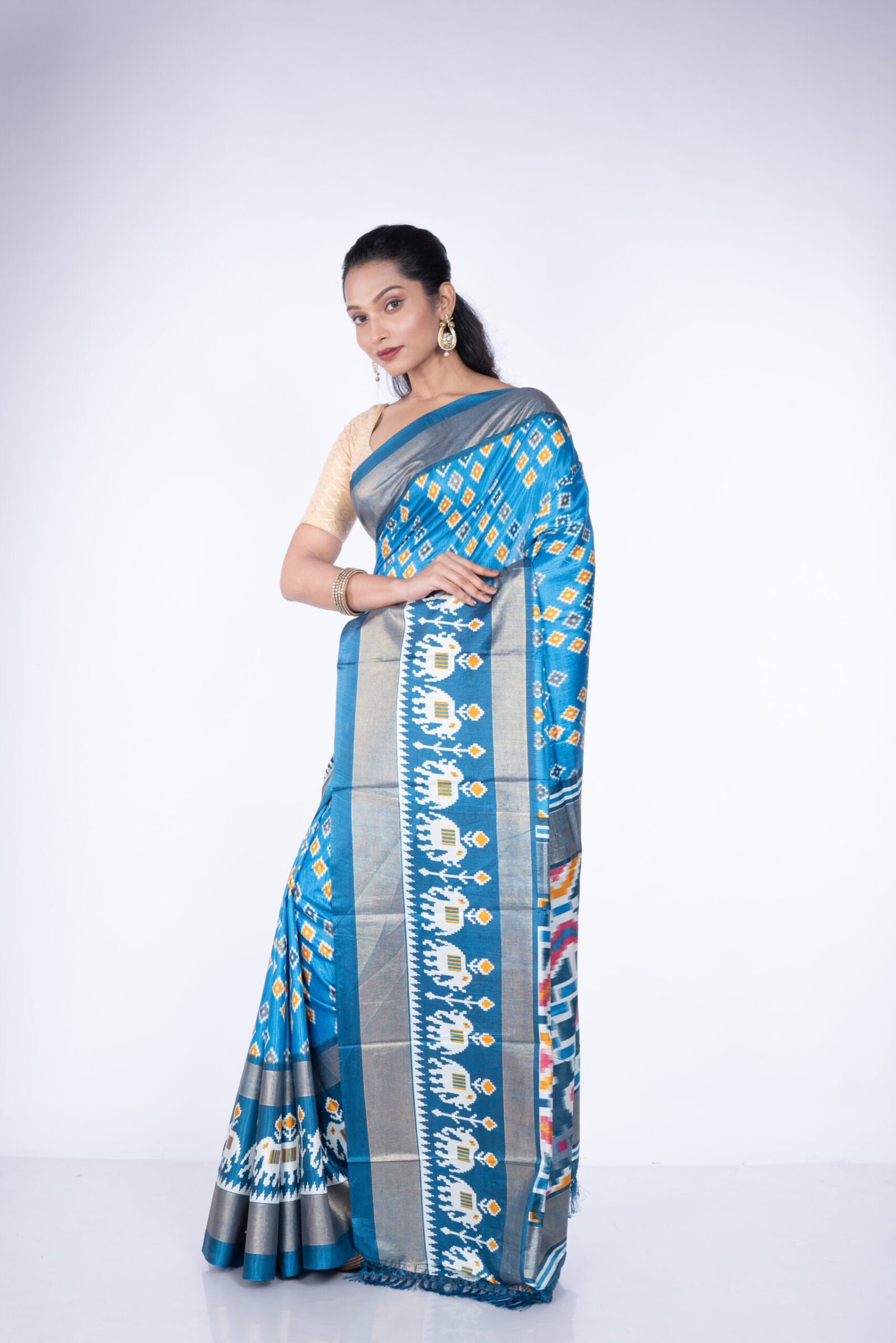 "Cobalt Heritage" Cotton Silk