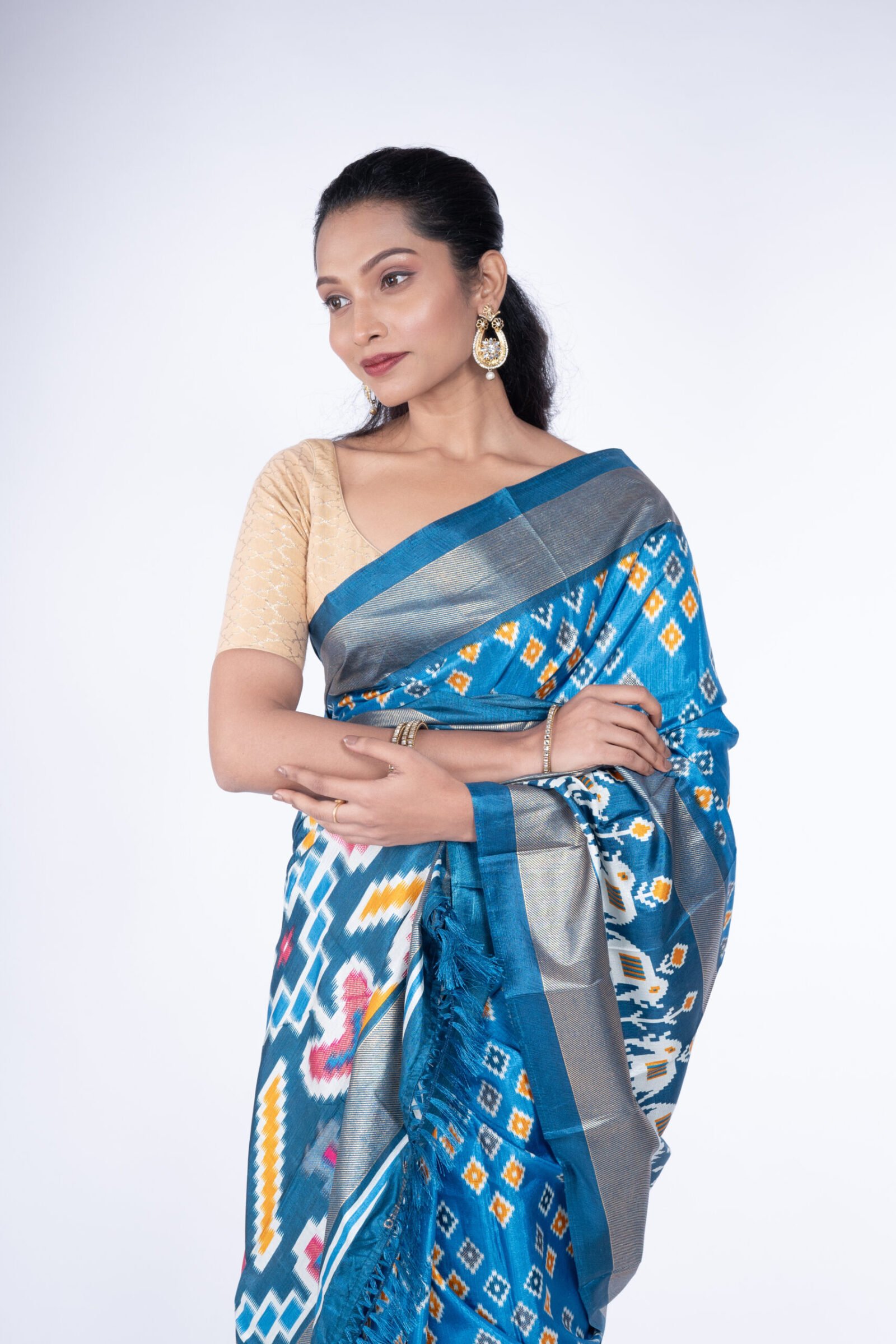 "Cobalt Heritage" Cotton Silk - Image 2