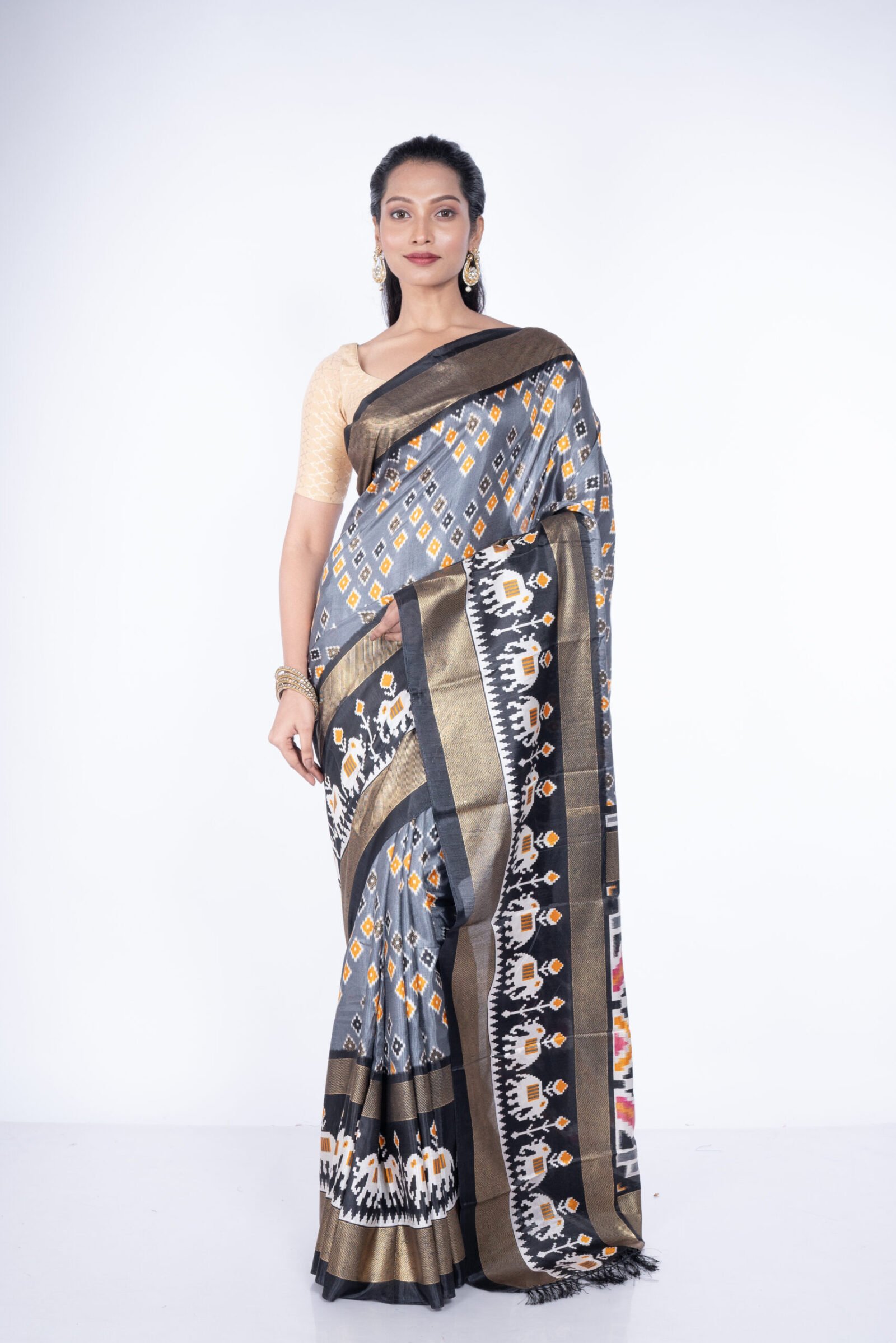 "Mystic Charcoal" Cotton Silk