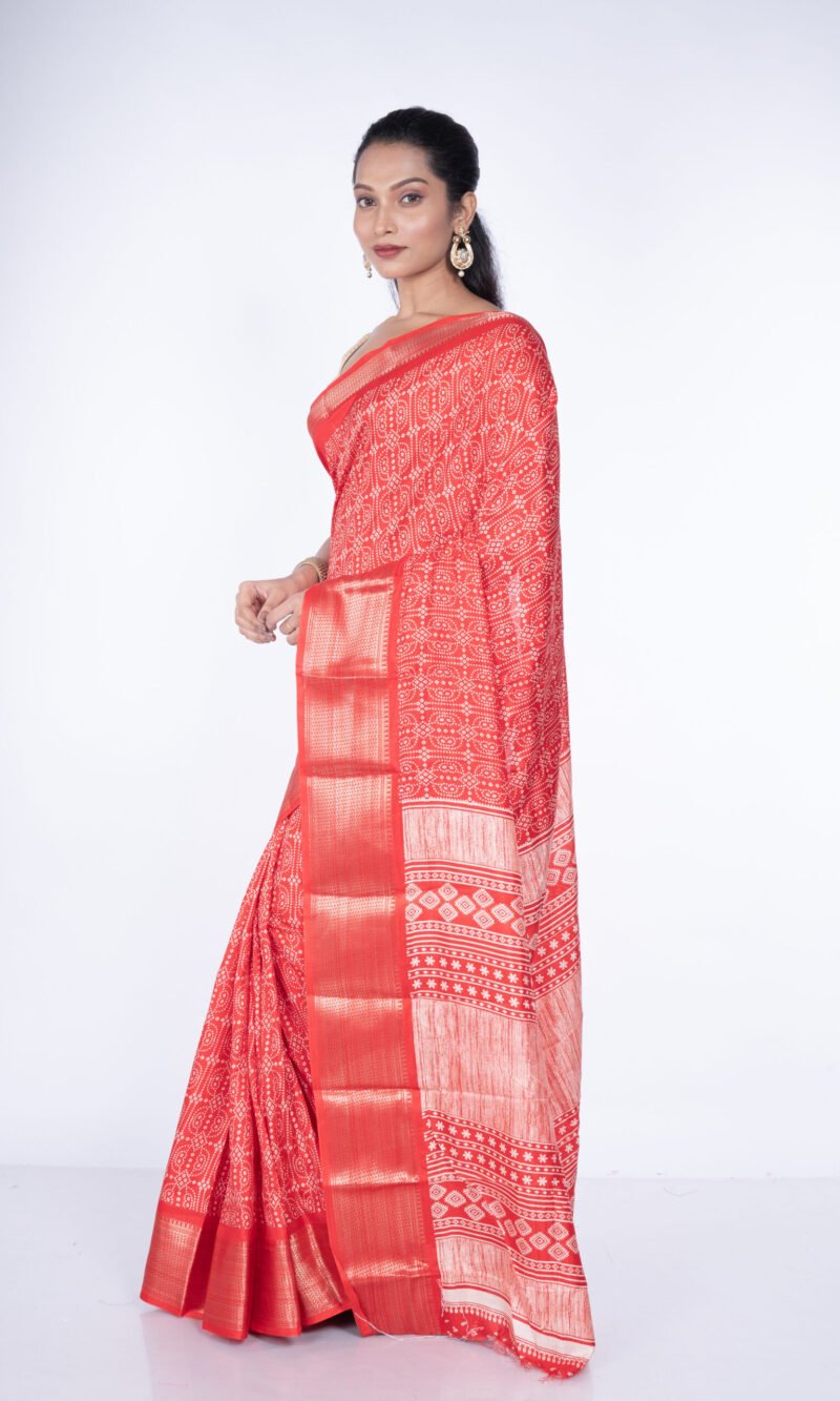 Bandhej 'Shahi Santara' Cotton Silk