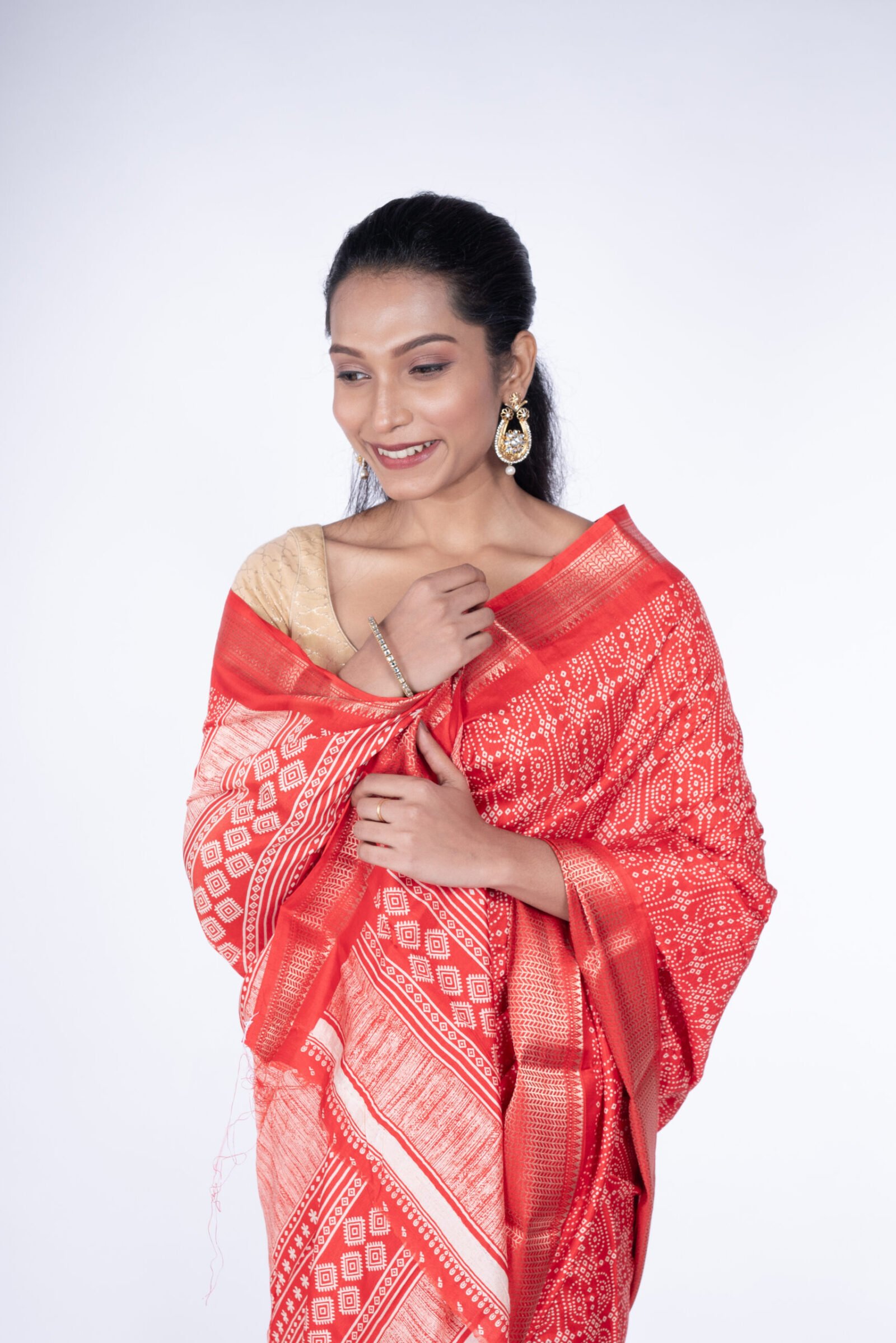 Bandhej 'Shahi Santara' Cotton Silk - Image 2