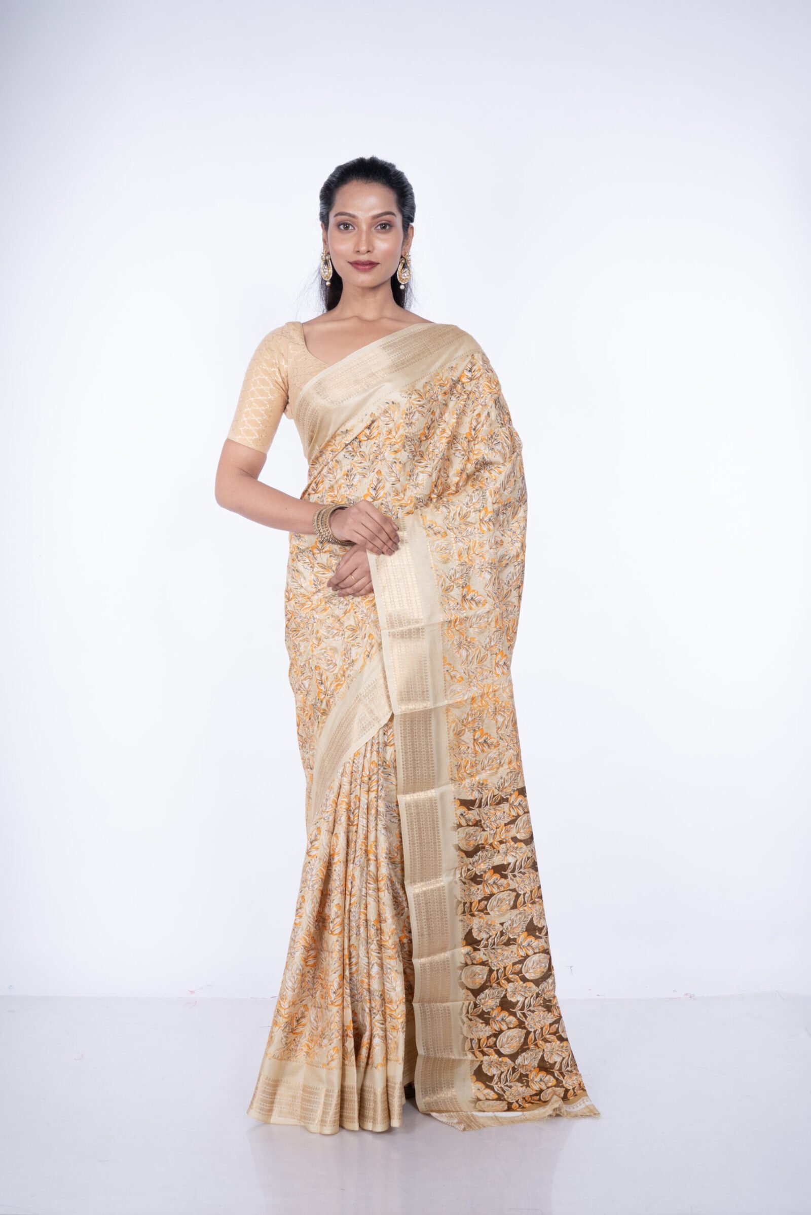 'Golden Leaves'  Silk