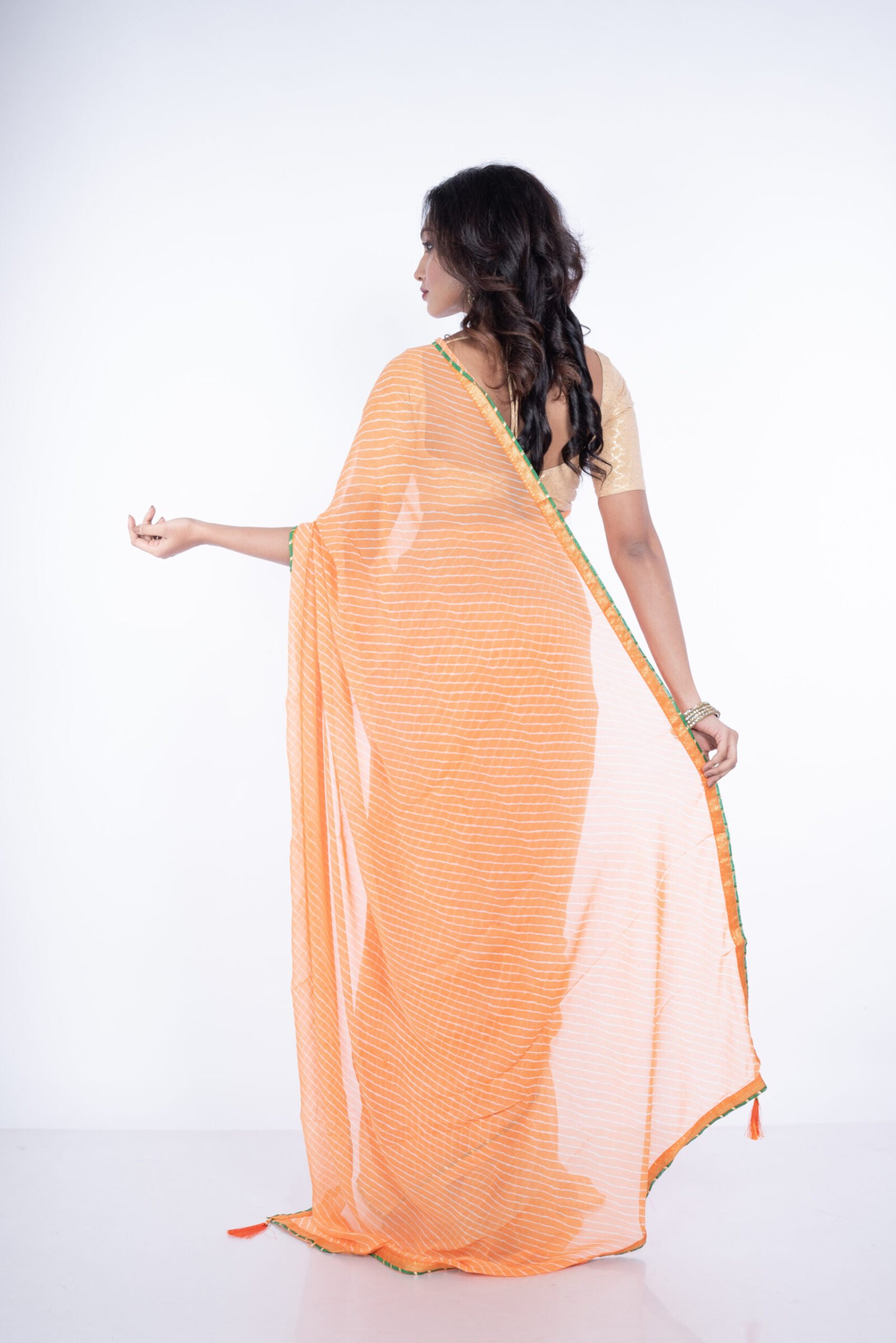 Leheriya 'Zesty Orange' Crepe - Image 3