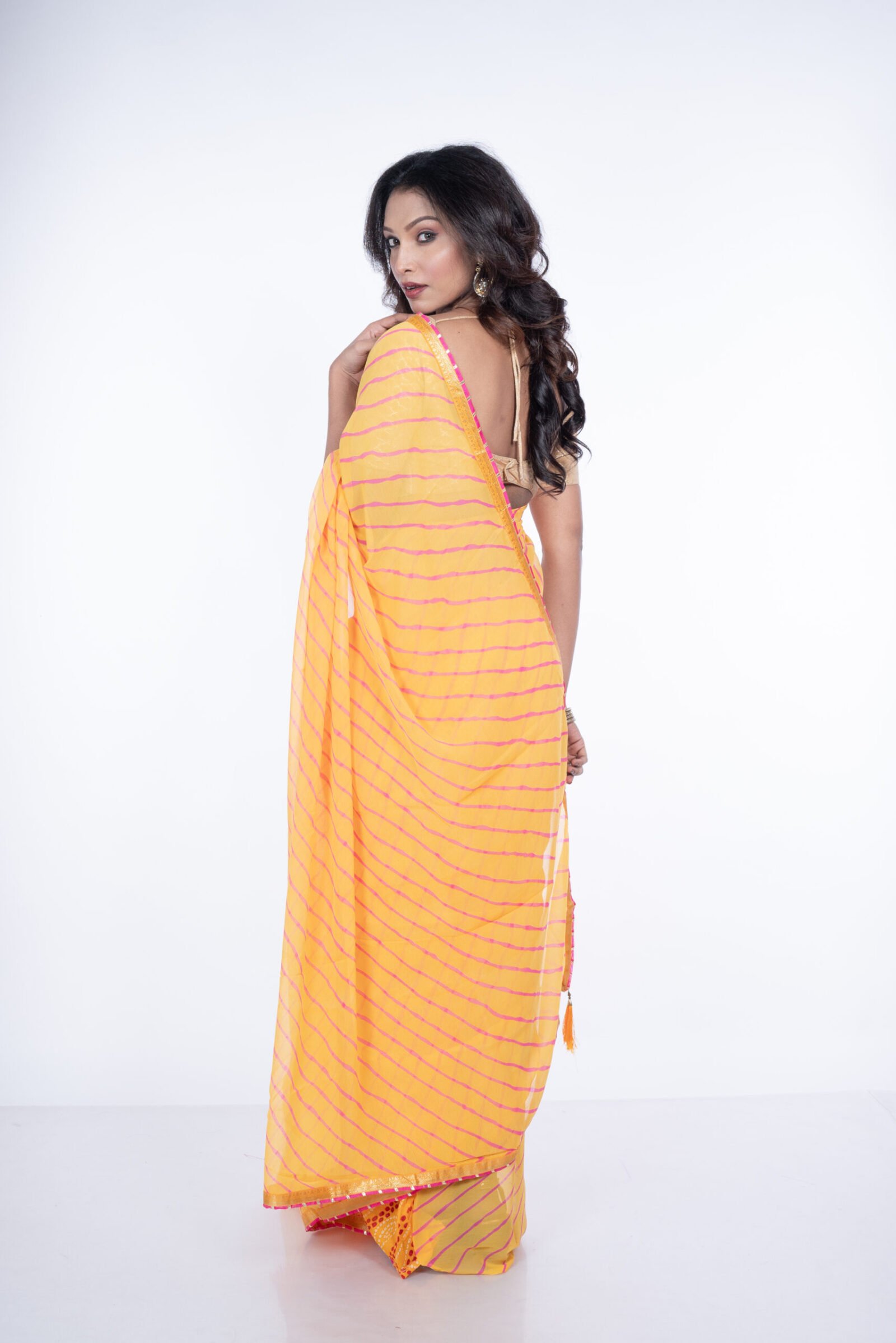 Leheriya 'Sunshine Yellow' Crepe - Image 2