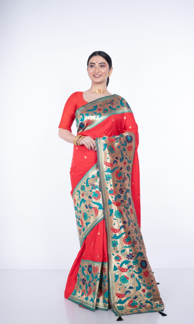 Paithani 'Ganges Mist'  Silk