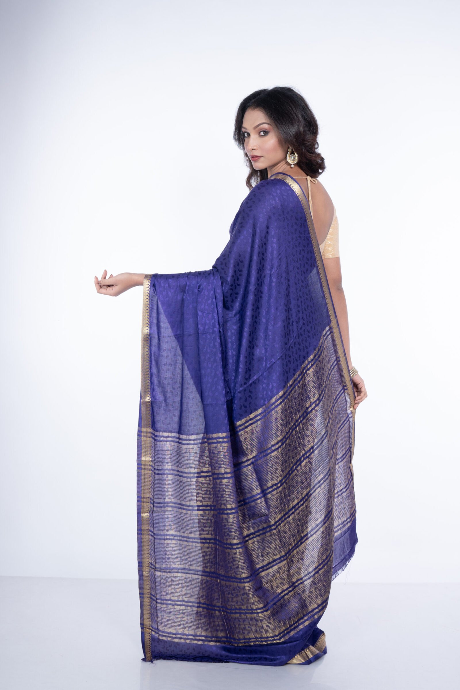 Mysore 'Violet Vibe' Brocade Silk - Image 4