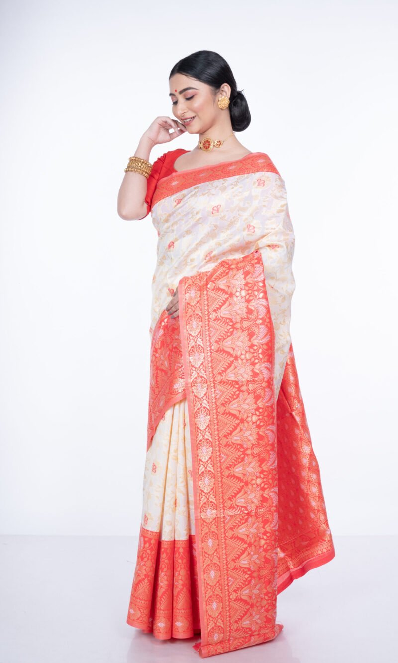 Bengal 'Puja Pristine' Cotton Silk