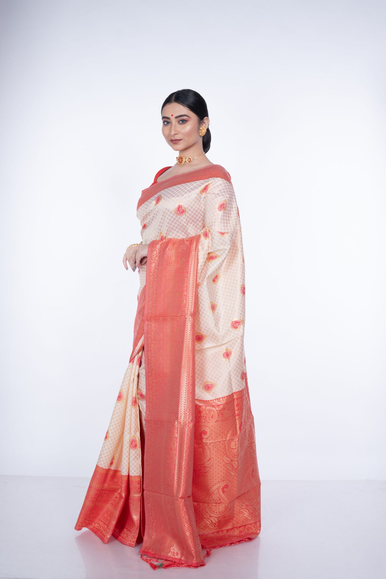 Bengal 'Temple Tranquil' Cotton Silk - Image 3