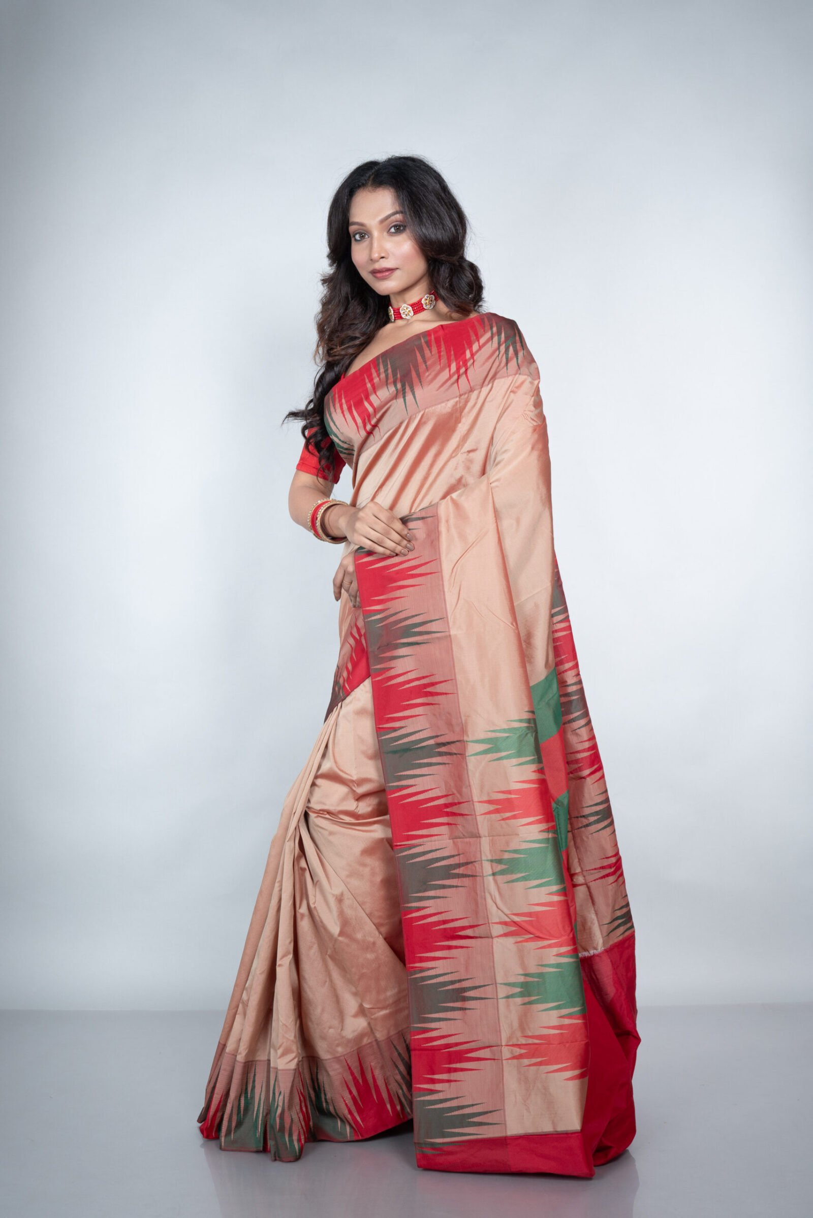 Kanjeevaram 'Subtle Sand'  Silk