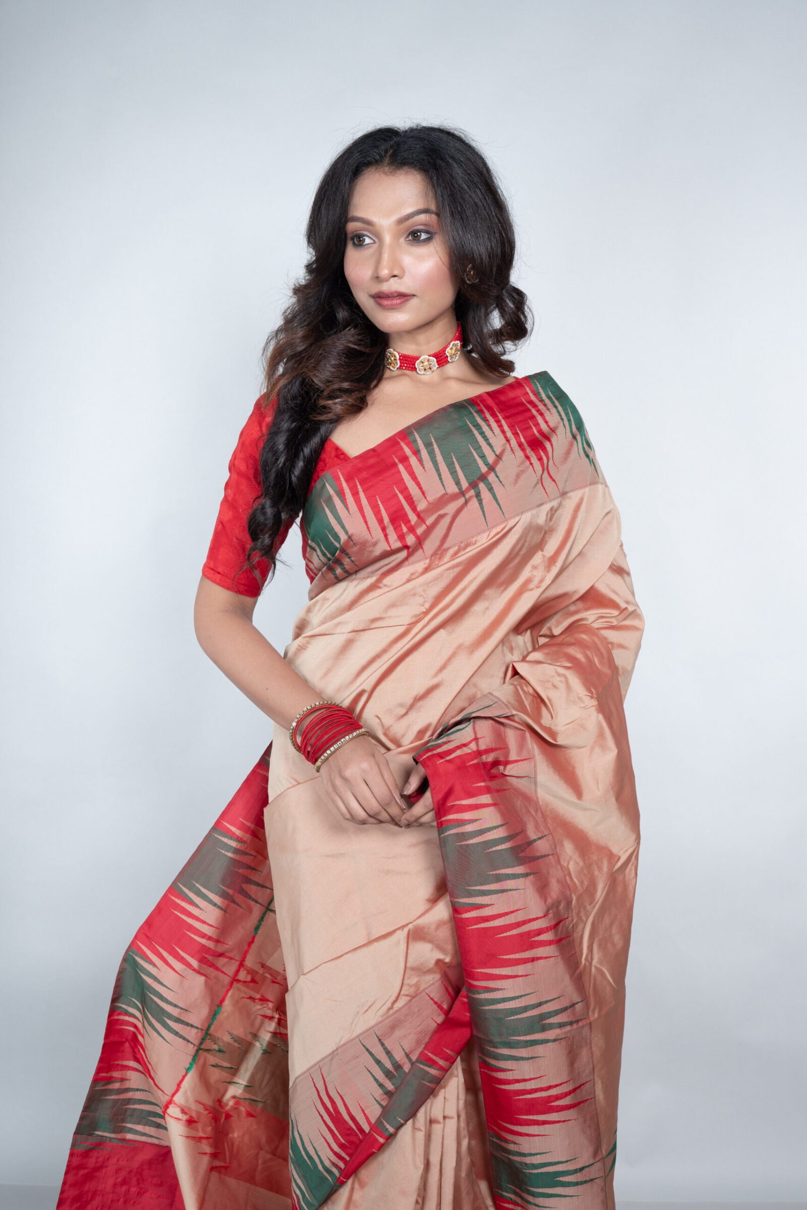 Kanjeevaram 'Subtle Sand'  Silk - Image 2