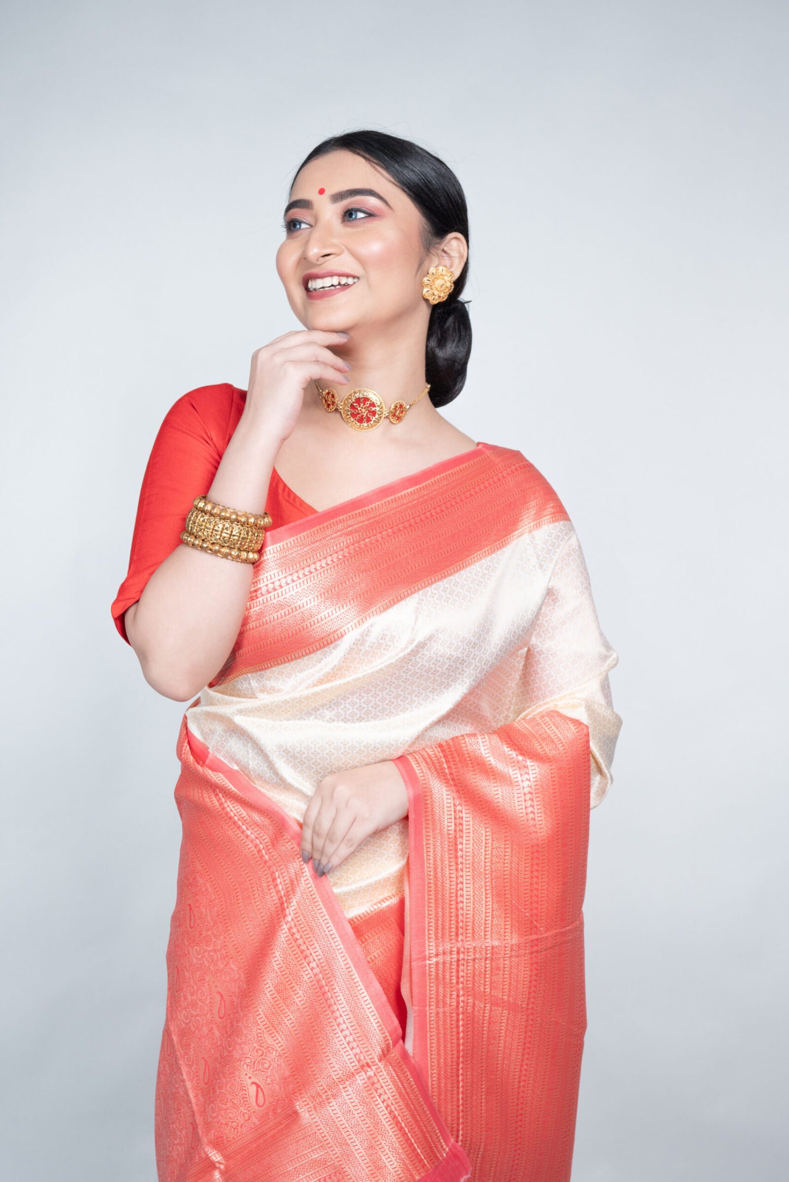 Bengal 'Ivory Essence' Cotton Silk - Image 2