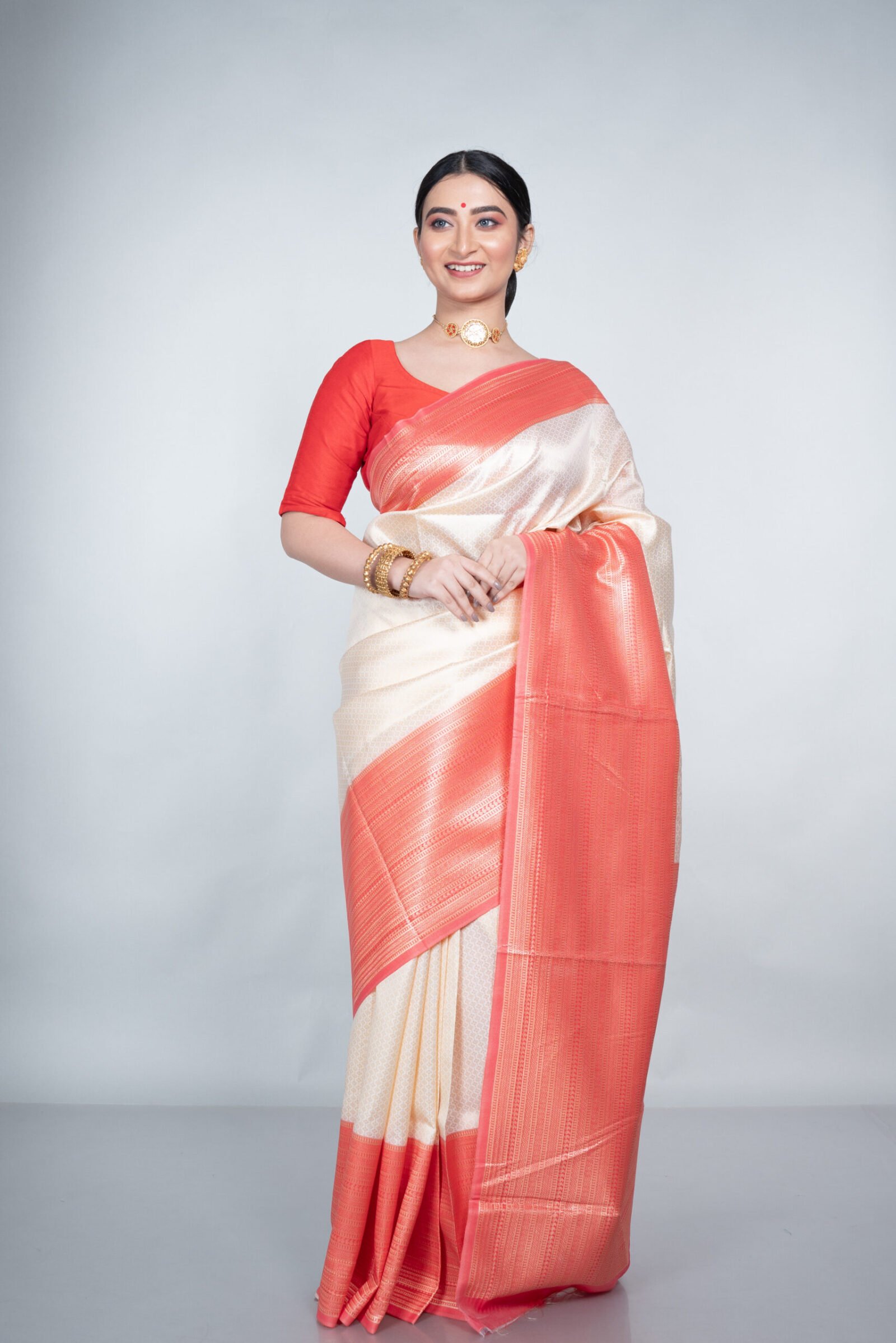 Bengal 'Ivory Essence' Cotton Silk - Image 3