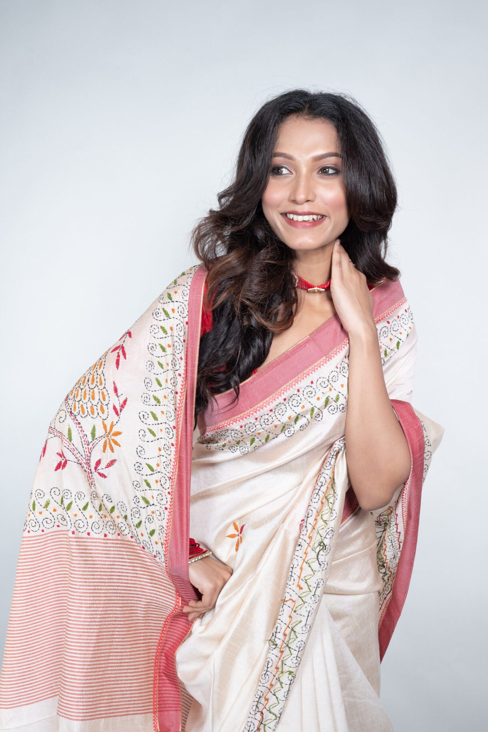 Kantha 'Crystal whisper' Tussar - Image 4