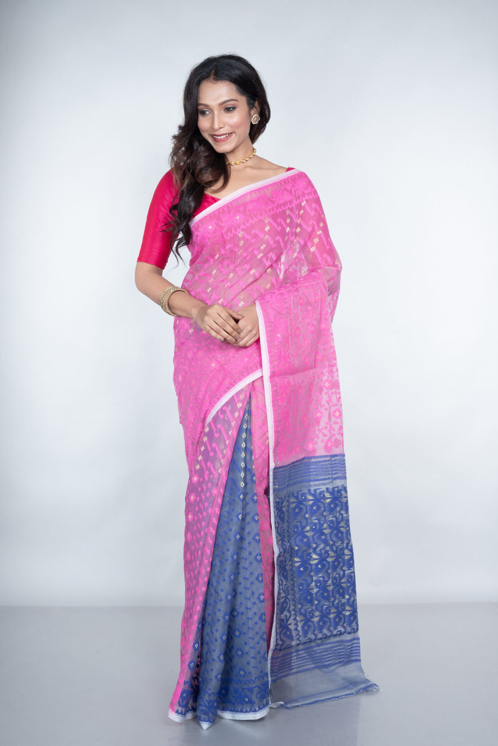 Jamdani 'Lavender Loom' Soft Cotton