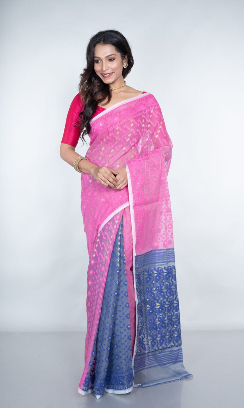 Jamdani 'Lavender Loom' Soft Cotton
