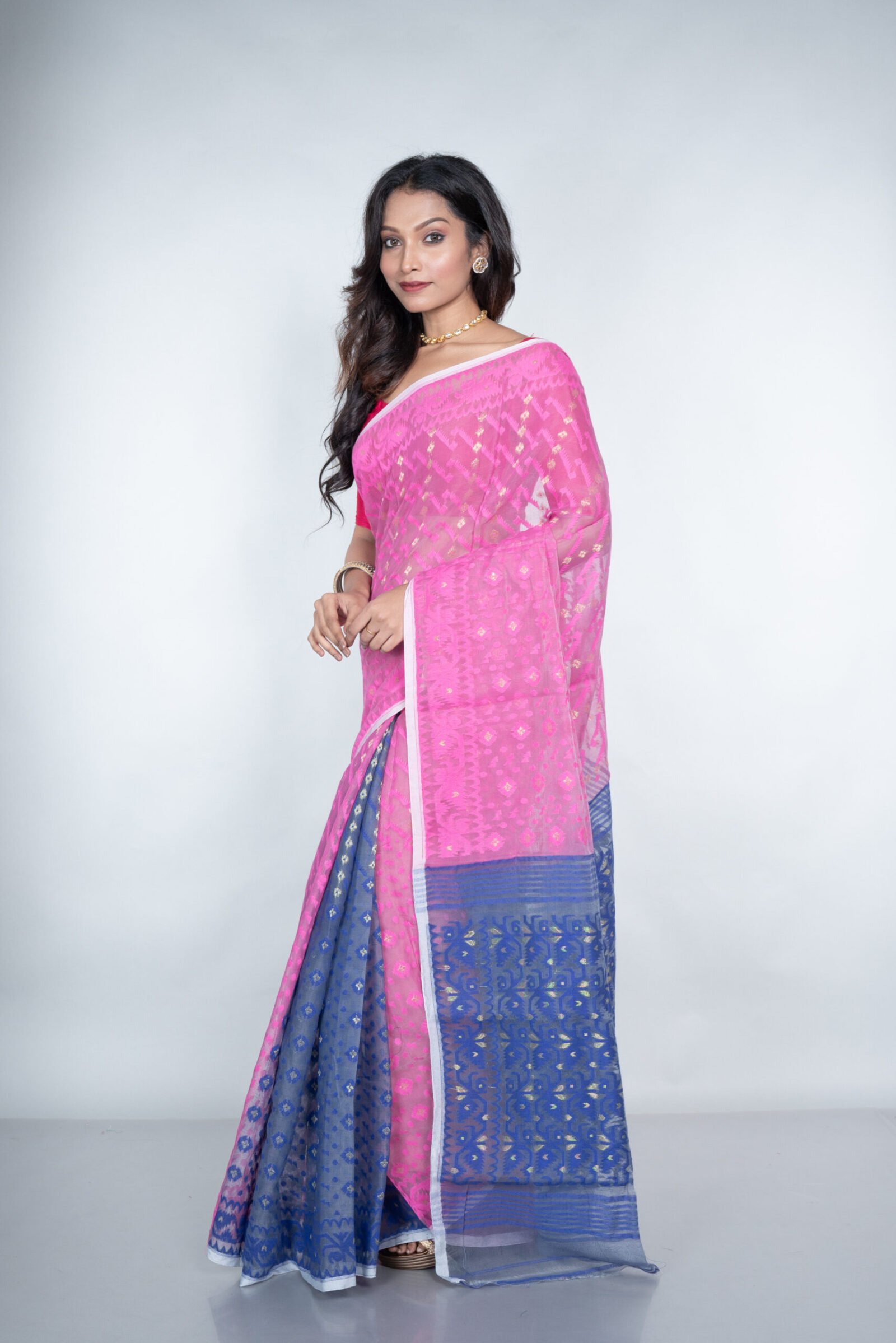 Jamdani 'Lavender Loom' Soft Cotton - Image 3