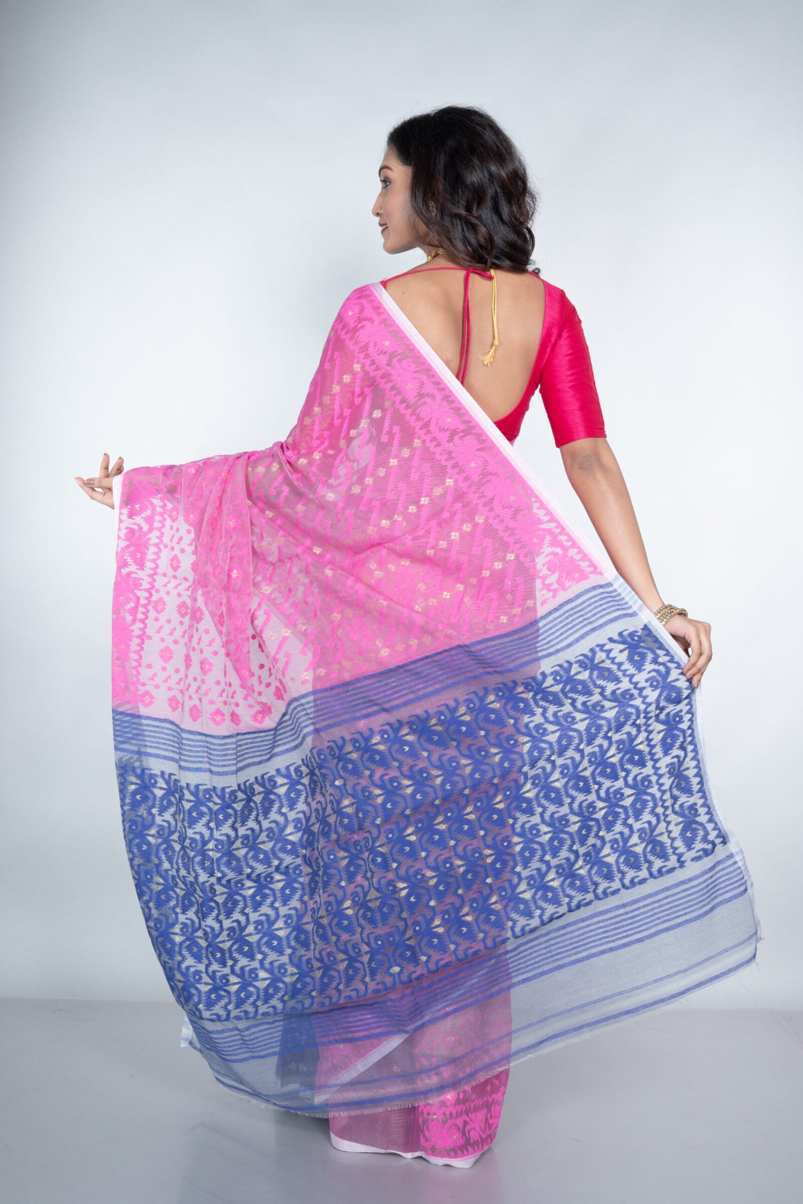 Jamdani 'Lavender Loom' Soft Cotton - Image 4