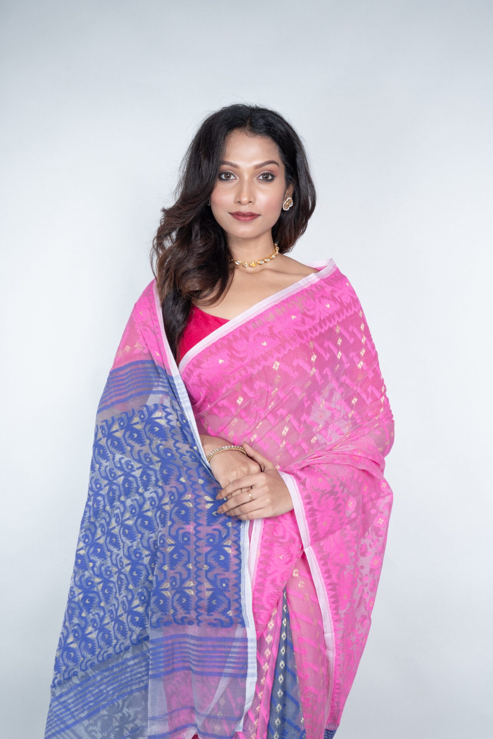 Jamdani 'Lavender Loom' Soft Cotton - Image 2