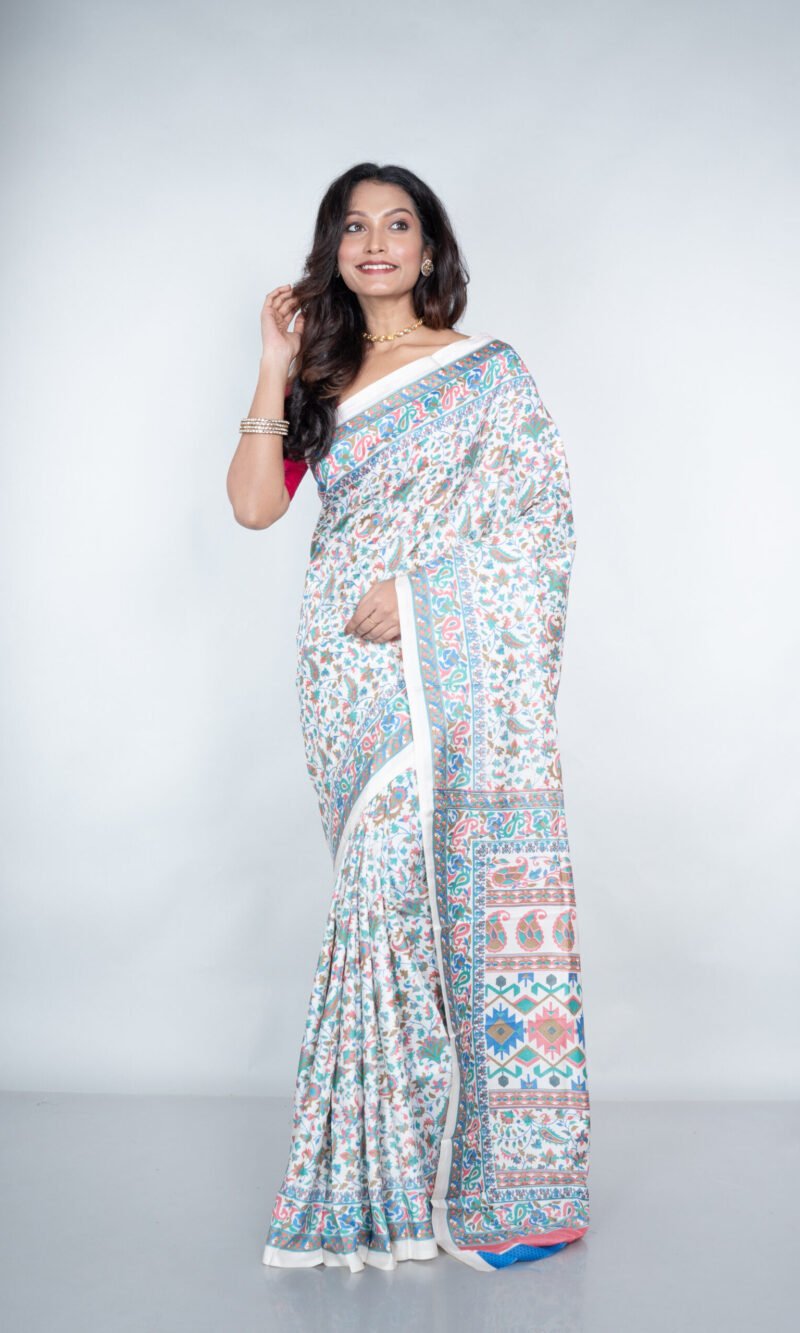 Kashmiri  'Ocean Drape' Silk