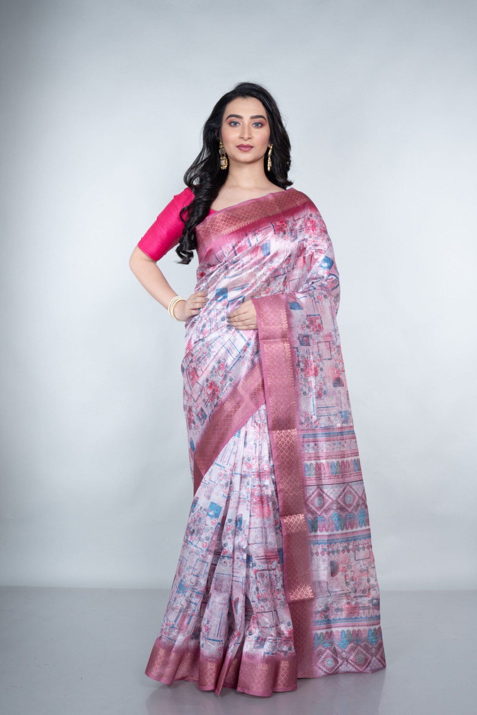 'Opulent Glow' Cotton Silk