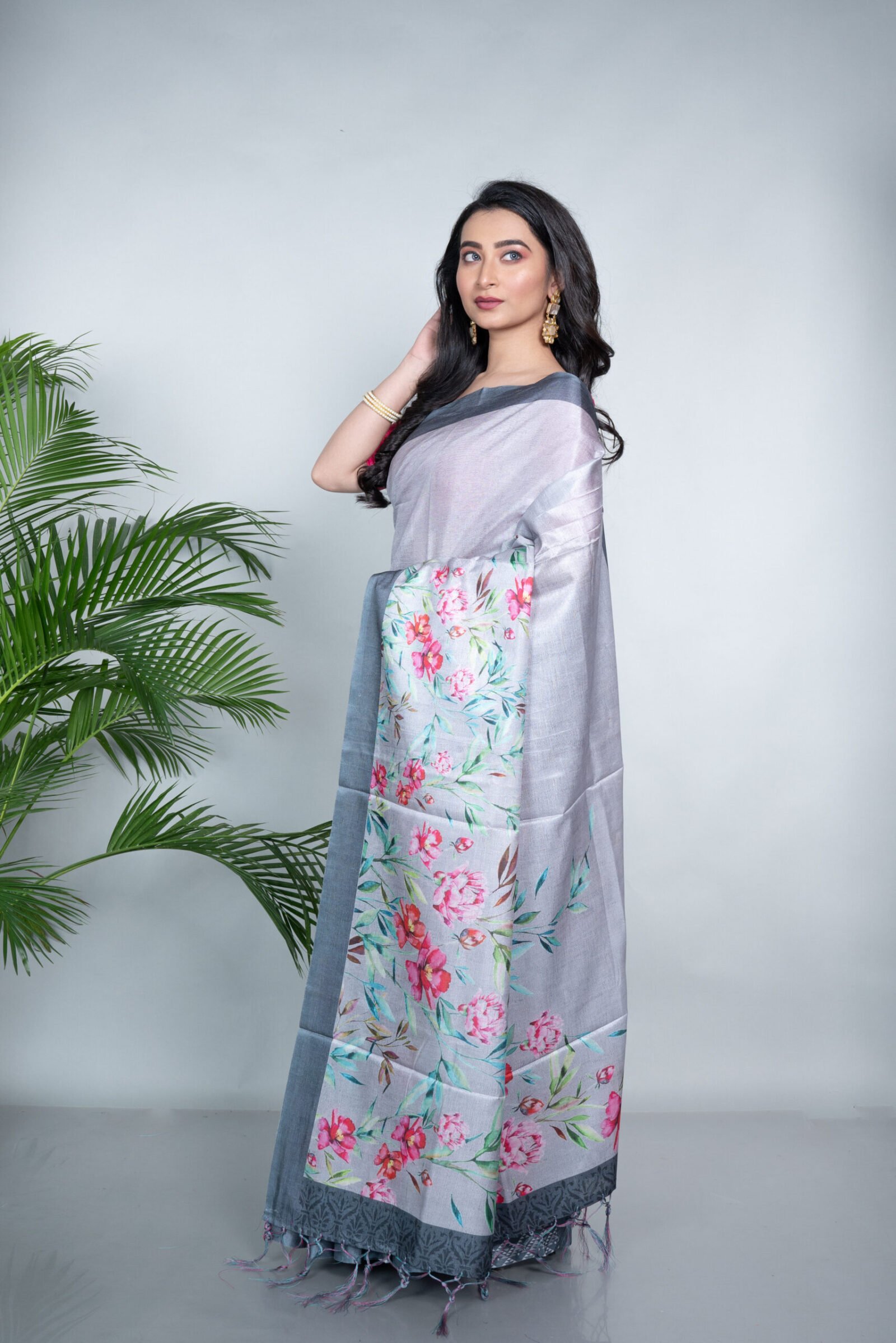 'Slate Silk' Manipuri Silk