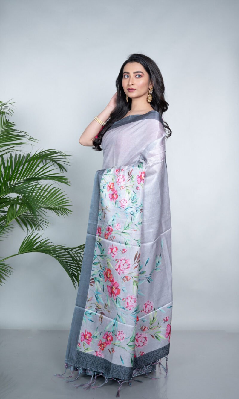 'Slate Silk' Manipuri Silk