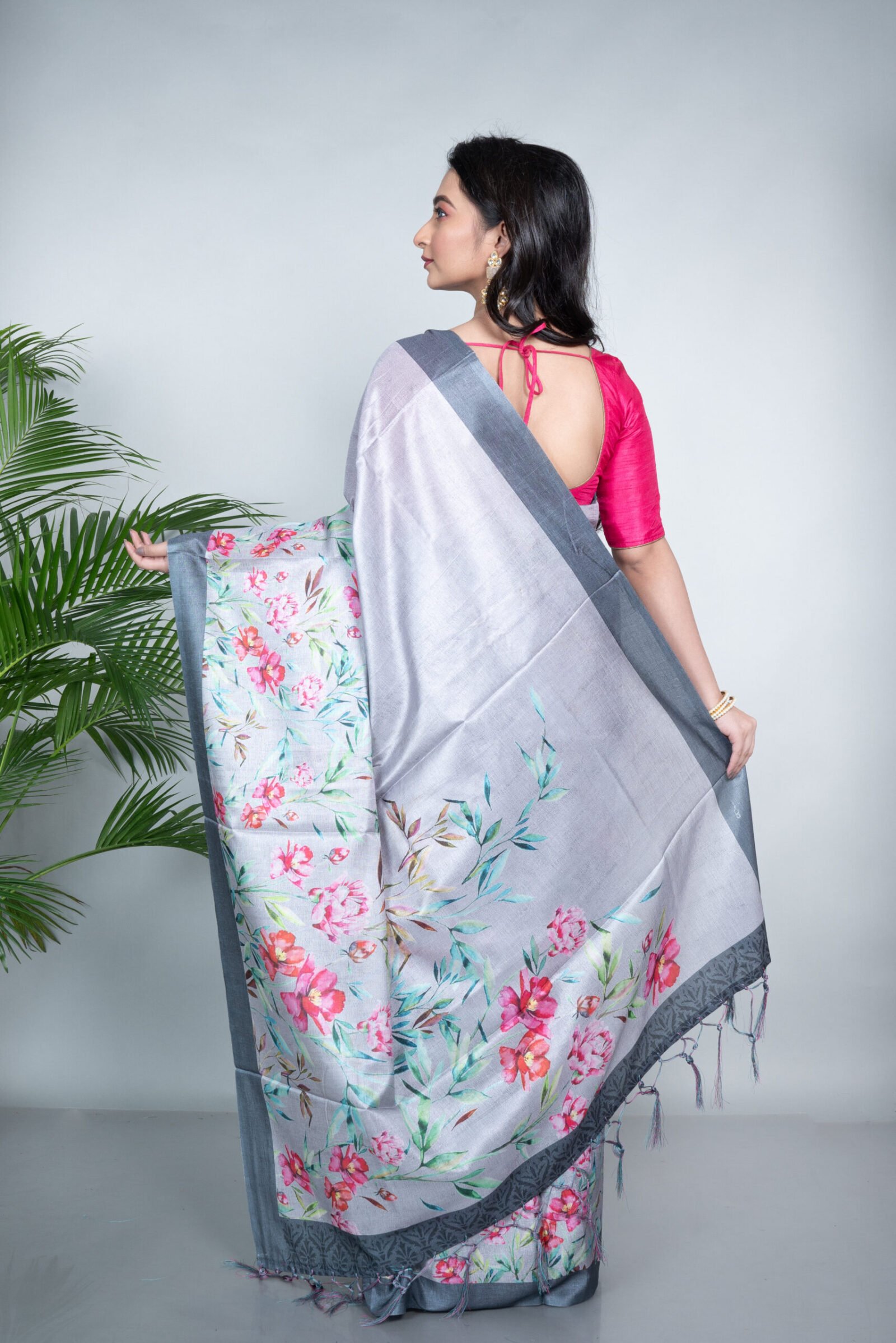 'Slate Silk' Manipuri Silk - Image 4