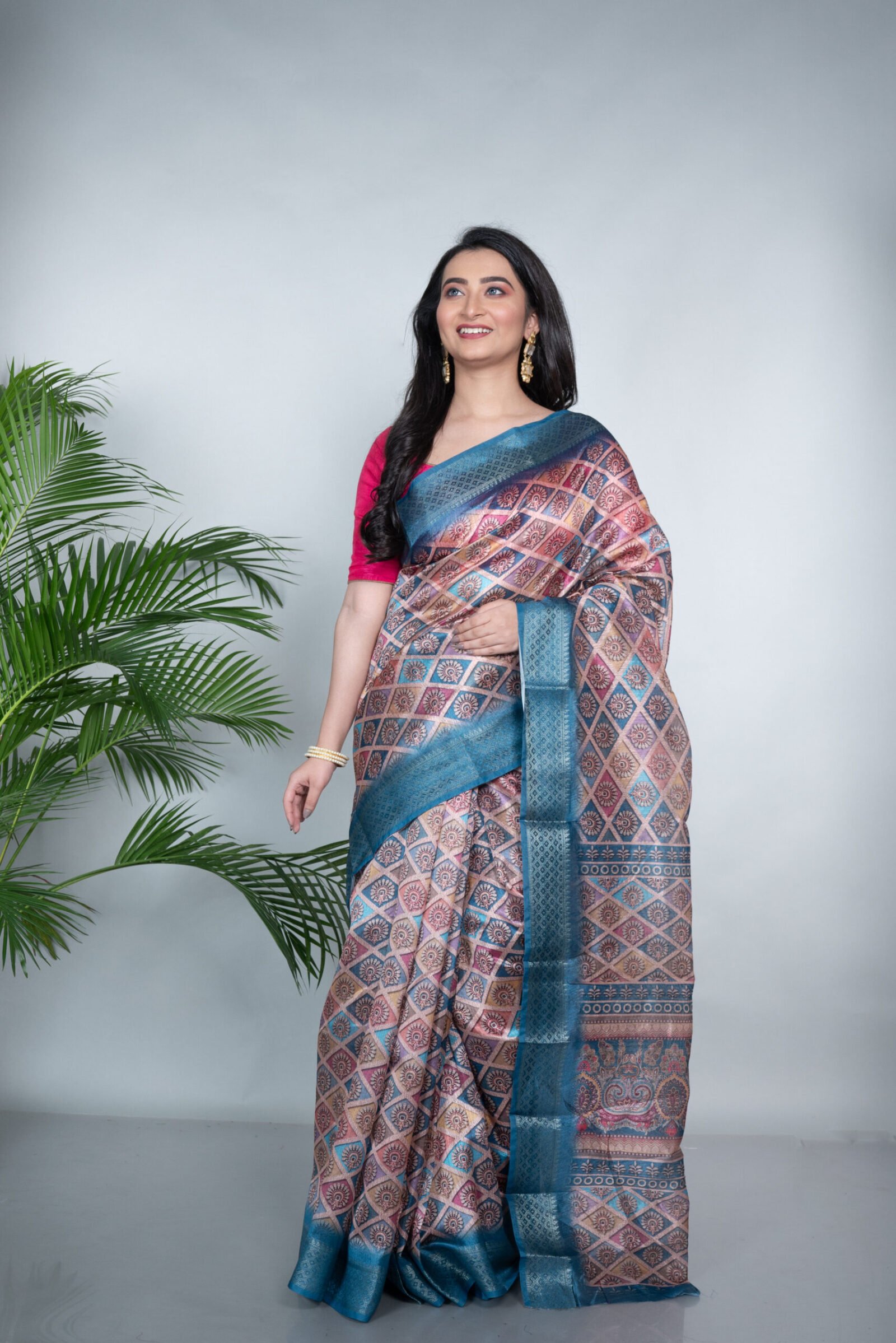 'Turquoise Treasure' Cotton Silk - Image 2
