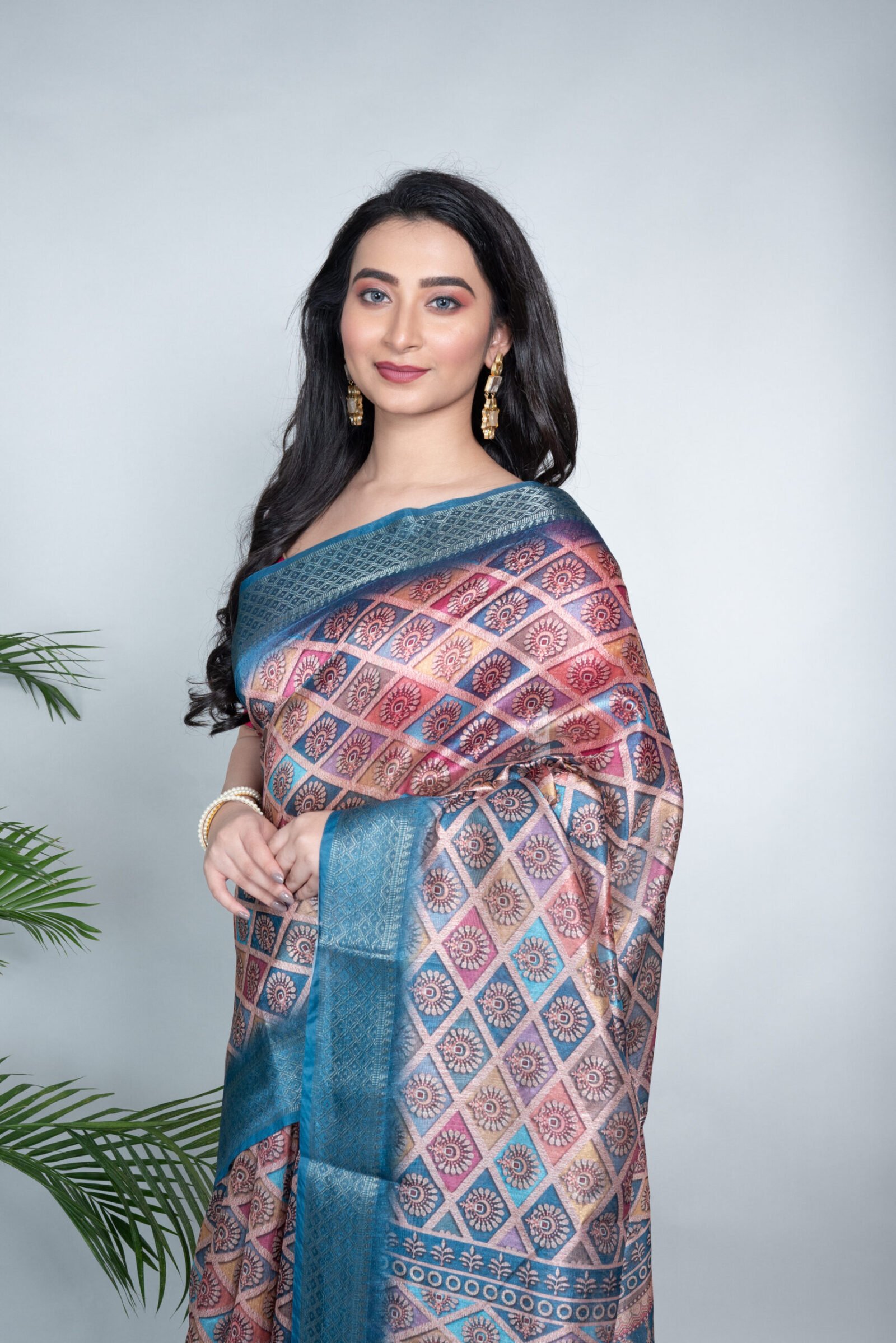 'Turquoise Treasure' Cotton Silk - Image 3