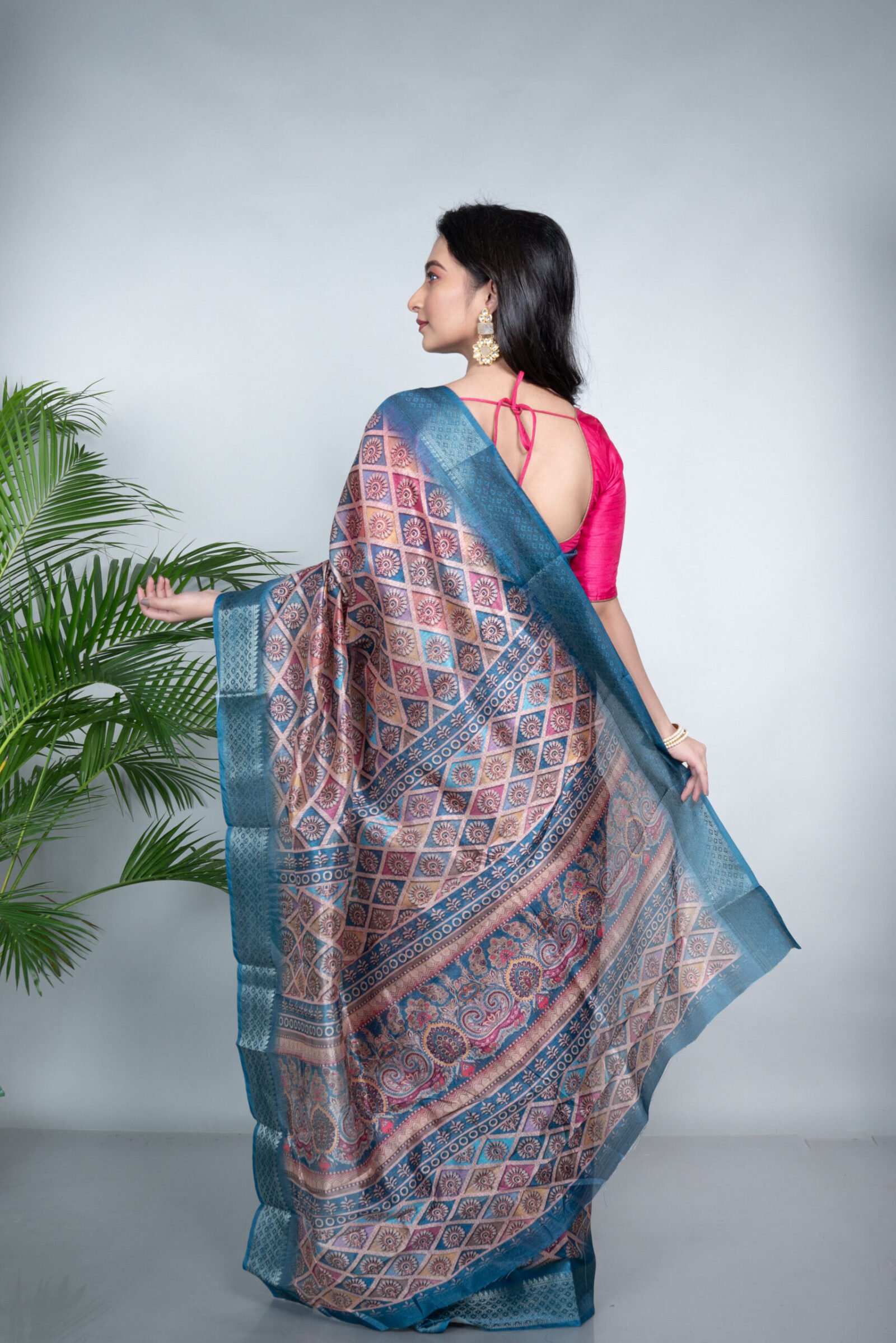 'Turquoise Treasure' Cotton Silk - Image 4